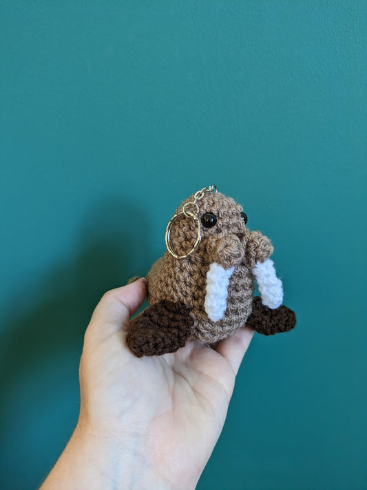Walrus Crochet Figure, Tusk Tusk, Animal Plush, I Will Walrus Love You, Sea Animals, Sea Lion, Keychain