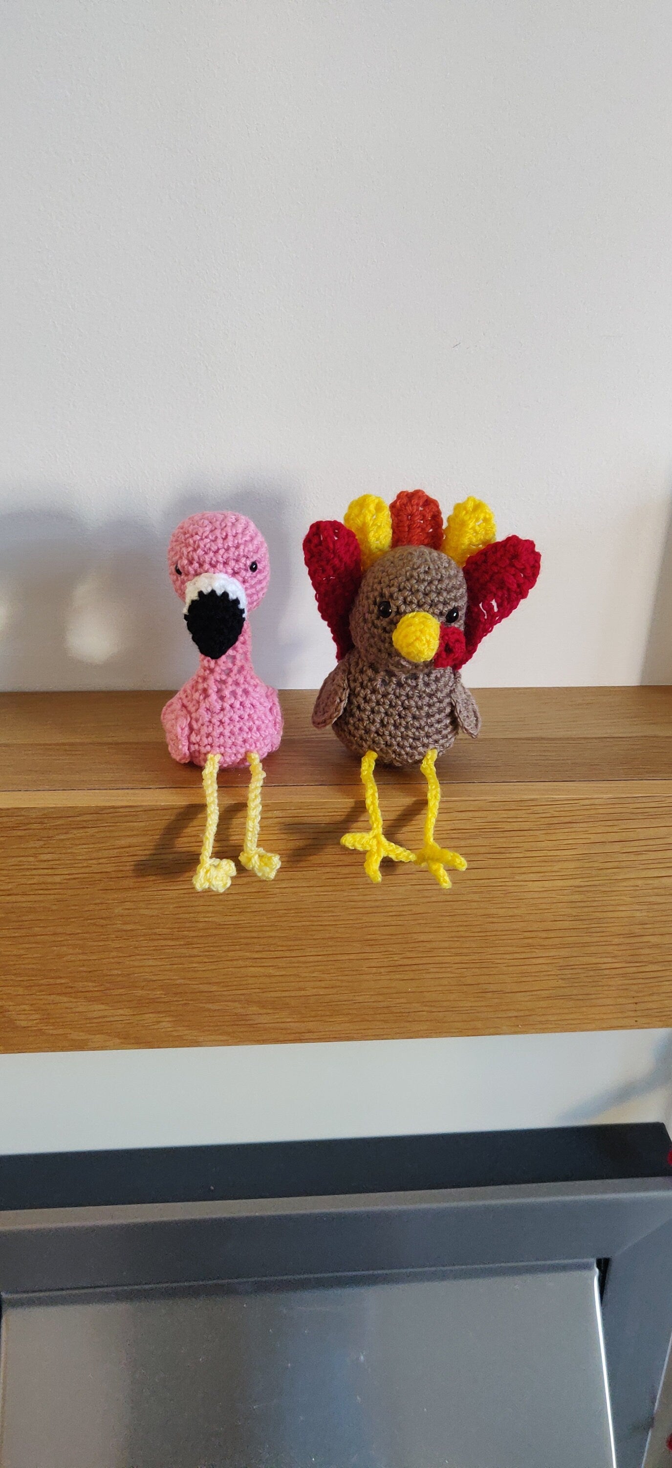 Thanksgiving Turkey Decoration Gift, Turkey Figurine, Shelf Sitter, Table Decor, Turkey Day Keepsake, Tiered Tray, Crochet Turkey Ornament