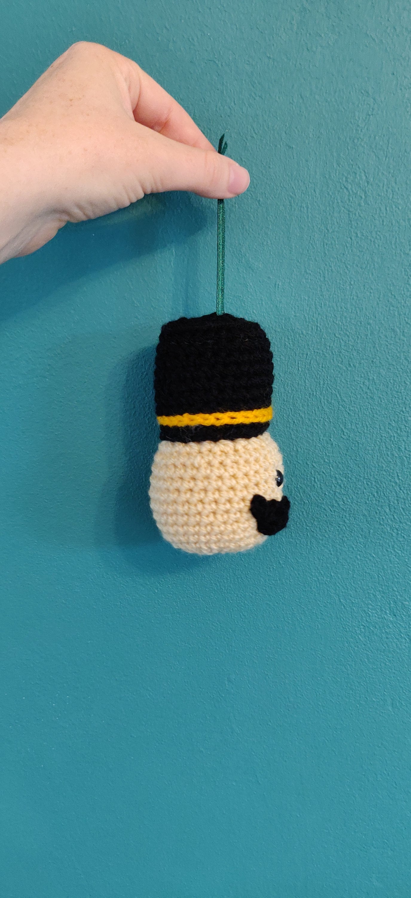 Crochet Nutcracker Ornament, Christmas Soldier Decoration