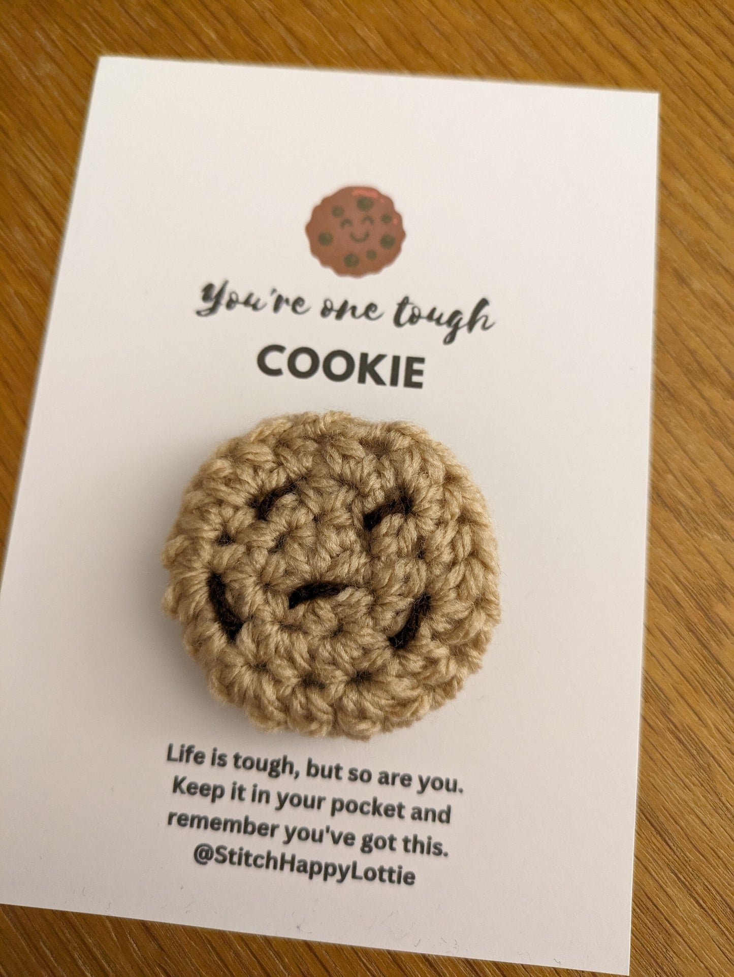 Tough Cookie Gift Card, Life is Tough But So Are You, Stay Strong, Positive Present, Unique Card, Divorce Present, Get Well Soon, Grieving