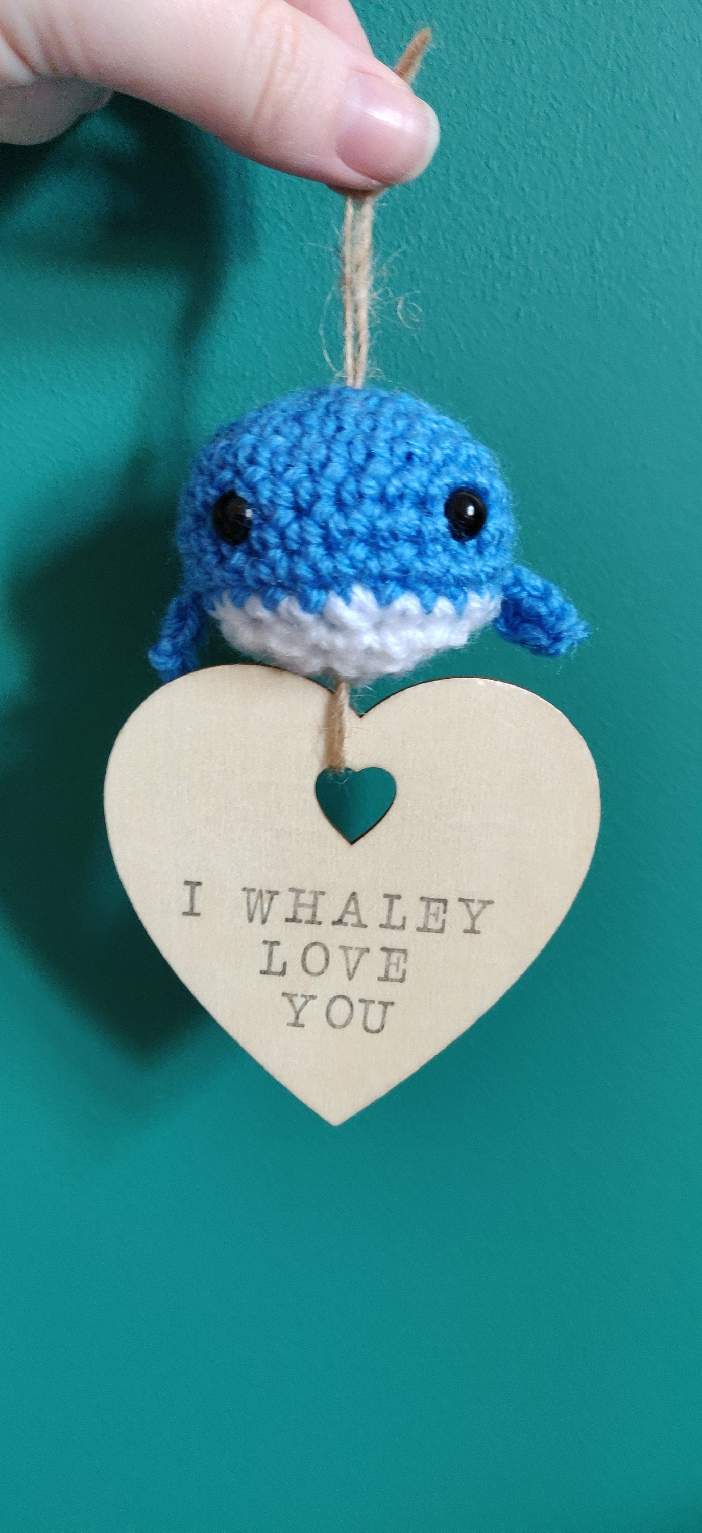 I Whaley Love You Sign, Whale Hanging Decoration, Valentine's Day Gift, I Really Love You, Crochet Blue Whale, Gift for Girlfriend, Wife