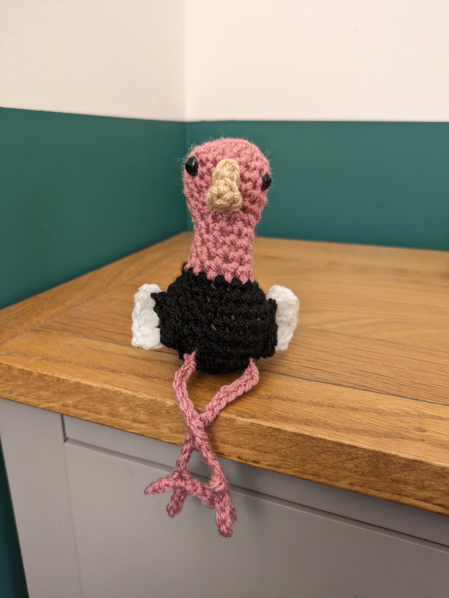 Ostrich Gift, Ostrich Feather Boa, Bird Figurine, Plush, Birthday Gift, Ostrich Egg, Head in the Sand, Emu Bird Ornament, Crochet Bird