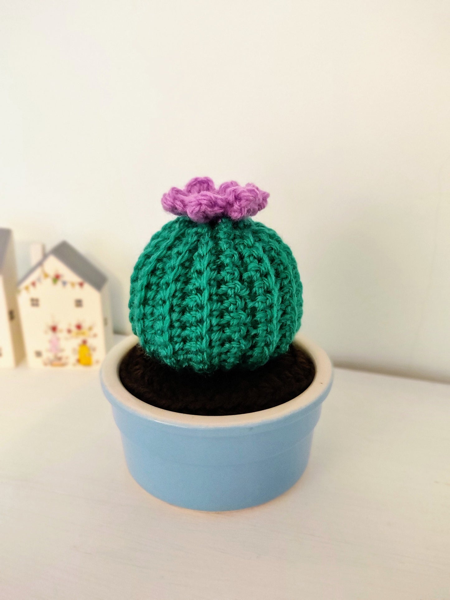 Artificial Cactus in Pot, Crochet Cactus Gift, Artificial House Plant, Plant Gift, Fake Plant in Pot, Fake Cactus Gift, Shelf Decoration