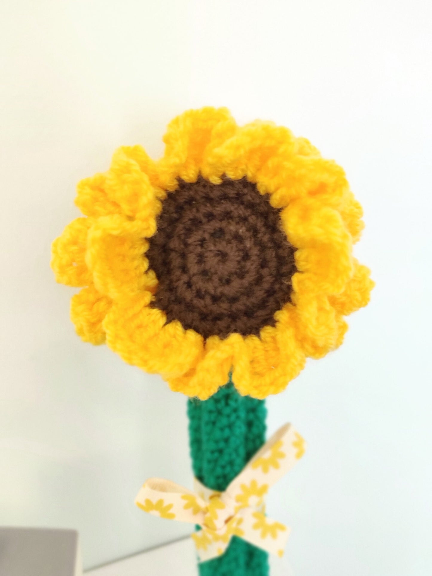 Artificial Sunflowers, Crochet Sunflower Gift, Sunflower Vase, Flower Decorations, Sunflower Gift, Yellow Sunflowers, Fake Sunflower Vase