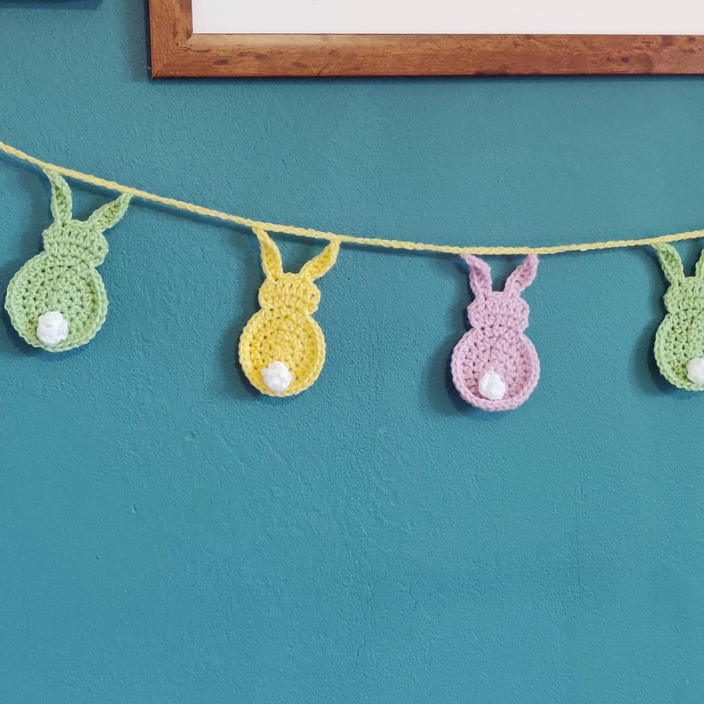 Rainbow Bunny Garland, Crochet Garland, Rabbit Garland, Crochet Bunny Bunting, Crochet Animal Garland, Rabbit Gift, Bunny Rabbit Gift,