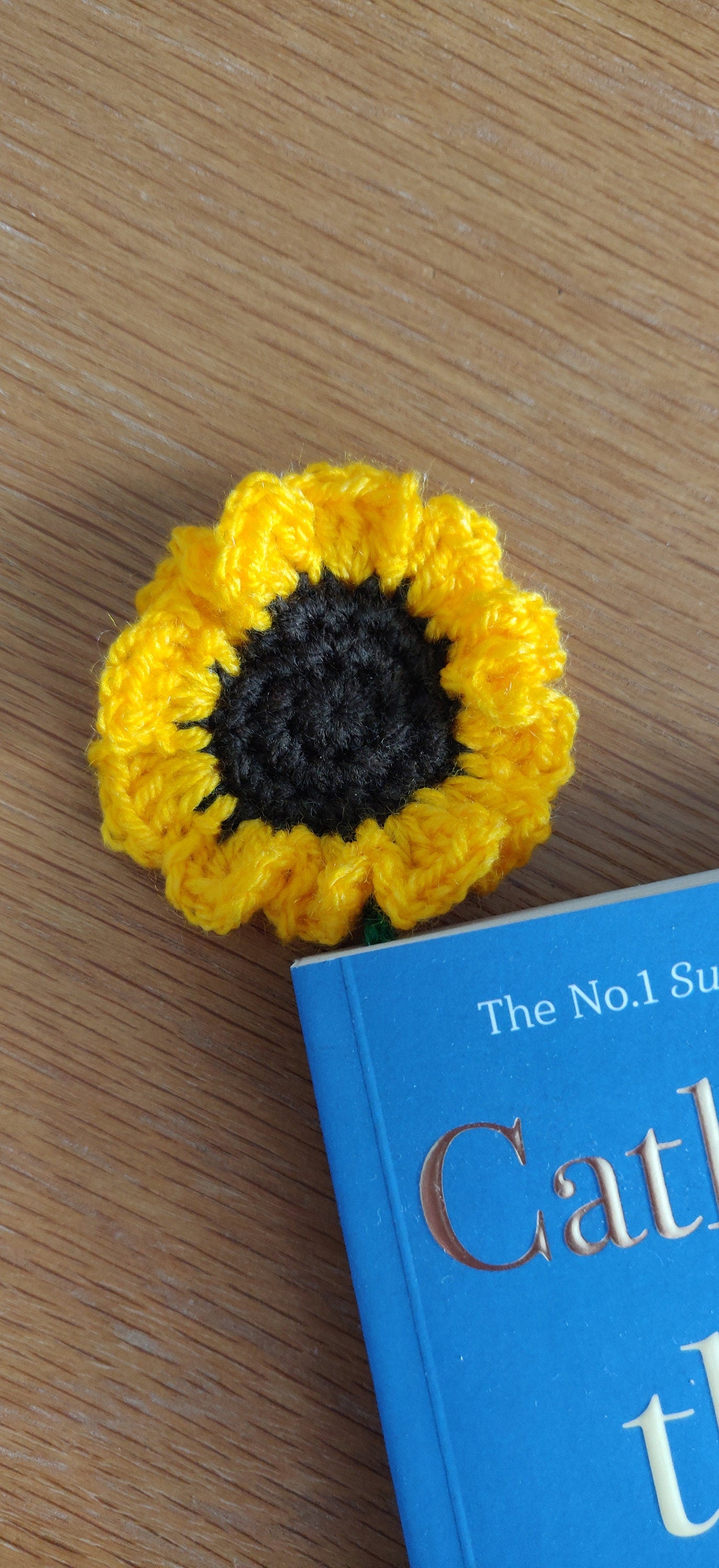 Crochet Sunflower Bookmark, Book Lover Gift, Mothers Day