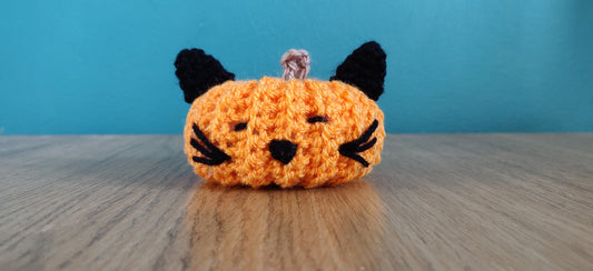 Crochet Halloween Pumpkin Set, Cat, Witch, Spider Decorations