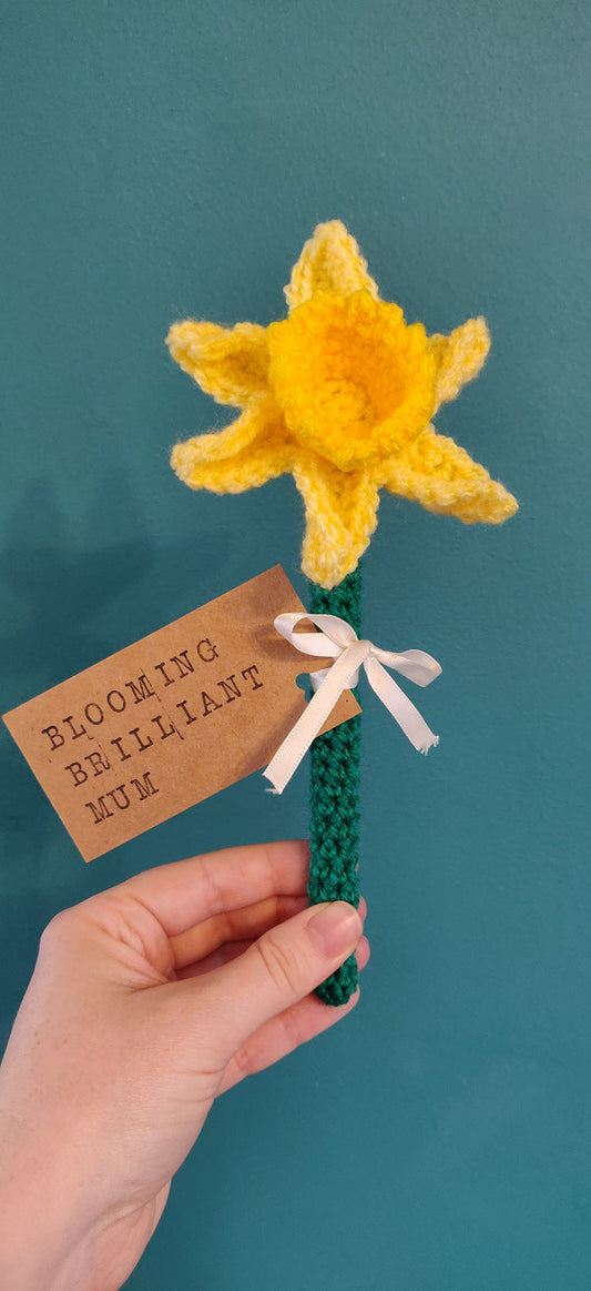 Mothers Day Gift, Daffodil Flower Gift for Mum, Blooming Marvellous Mum, Personalised Mother's Day Gift, Artificial Daffodil Gift