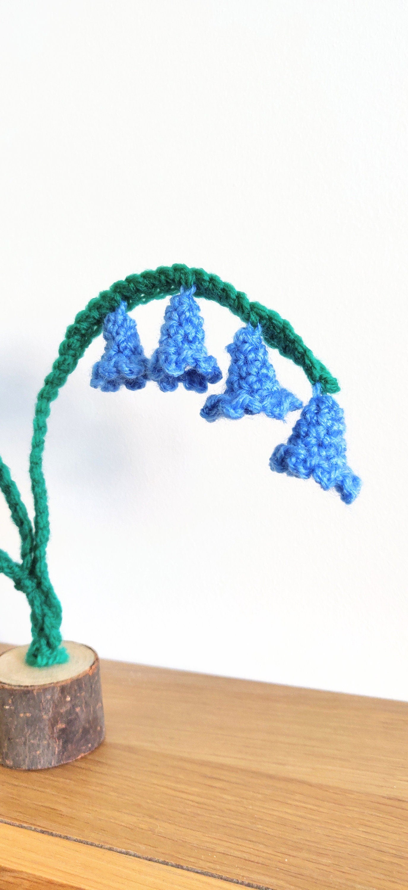 Bluebell Gift, Crochet Bluebell Flower, Faux Bluebell, Bluebell Crochet Flower, Flower Arrangement, Flower Decor, Artificial Blue Flowers