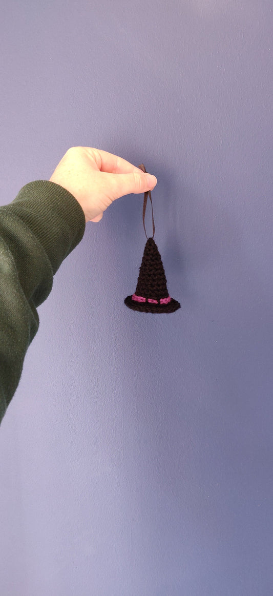 Mini Witch Hat Ornament, Halloween Tree Decoration