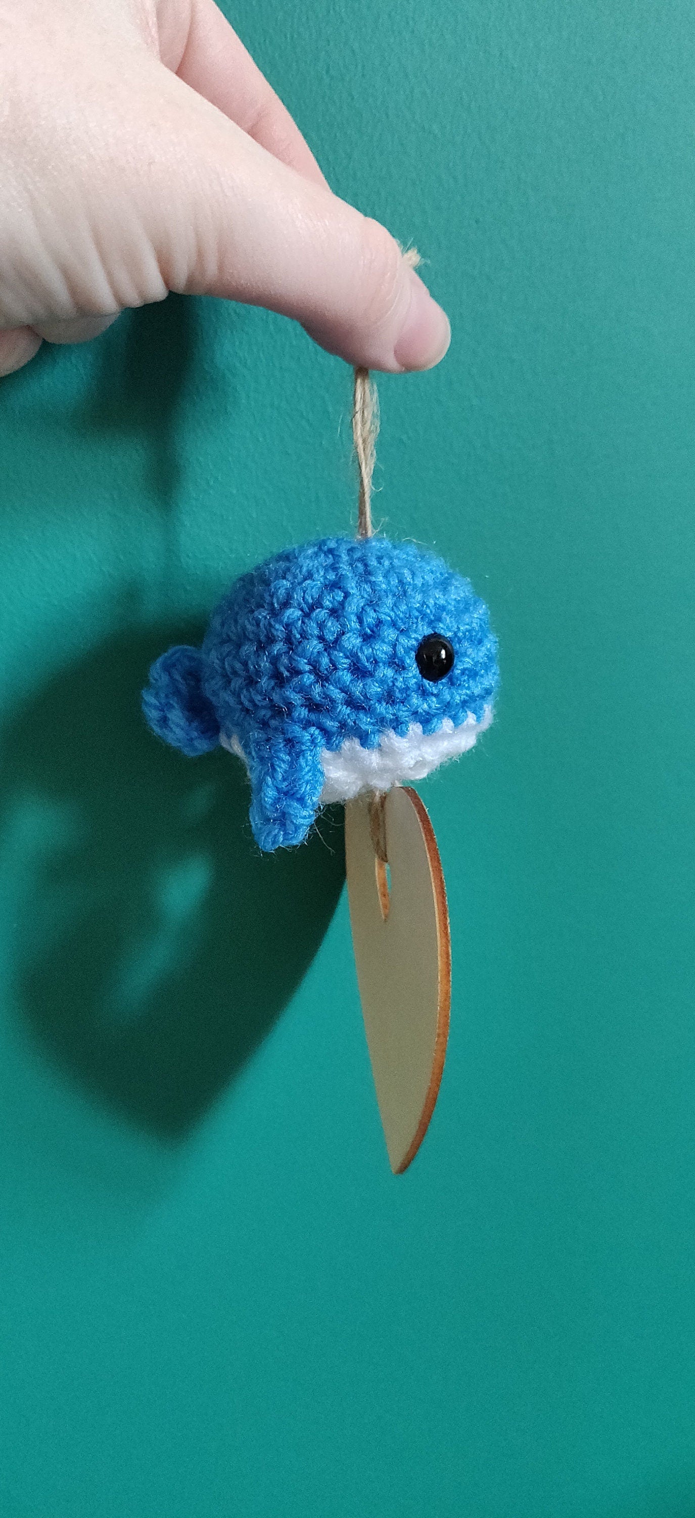 Crochet Blue Whale Sign, I Whaley Love You, Valentine's Gift