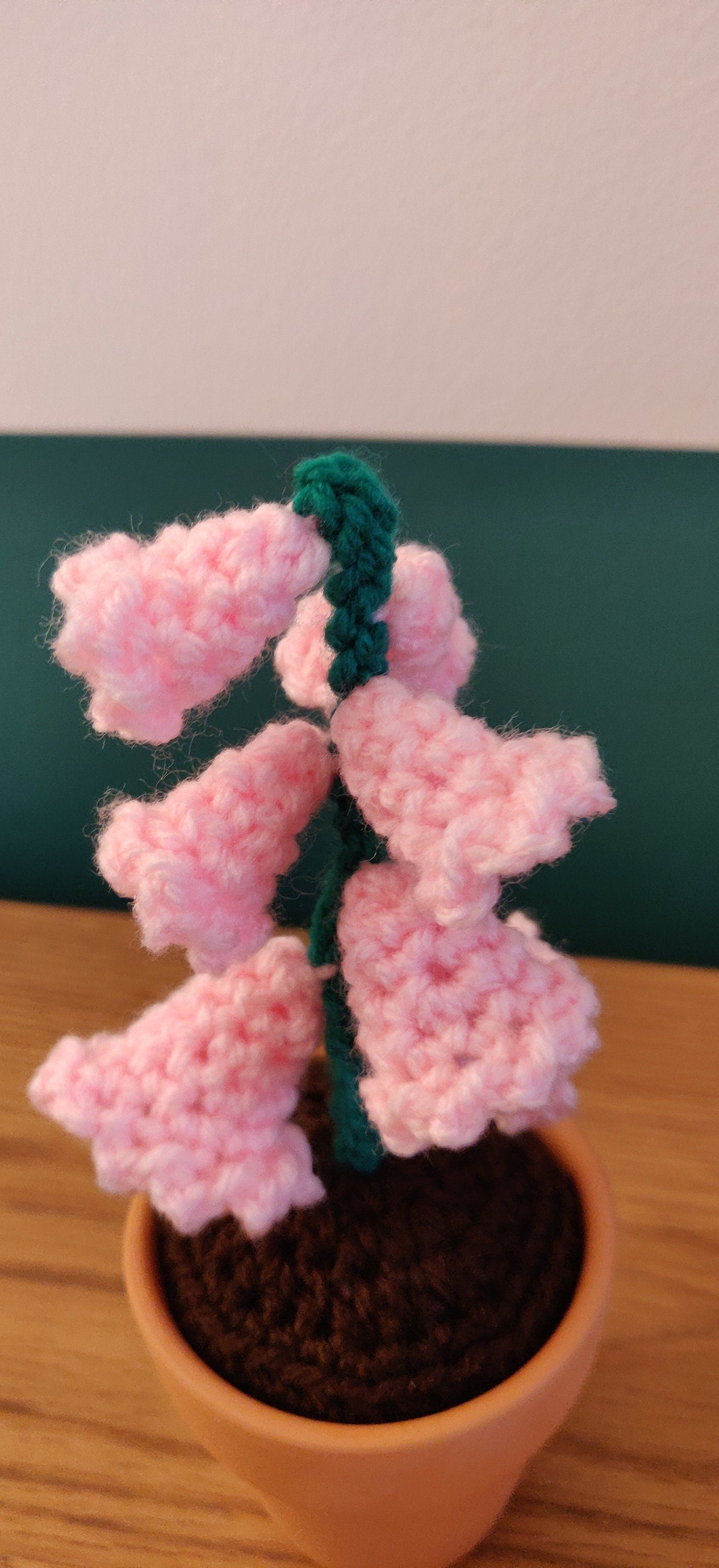 Mini Artificial Foxglove in Terracotta Pot, Foxglove Gift, Pink Foxglove Gift, Indoor Artificial Flower, Birthday, New Home, Retirement Gift