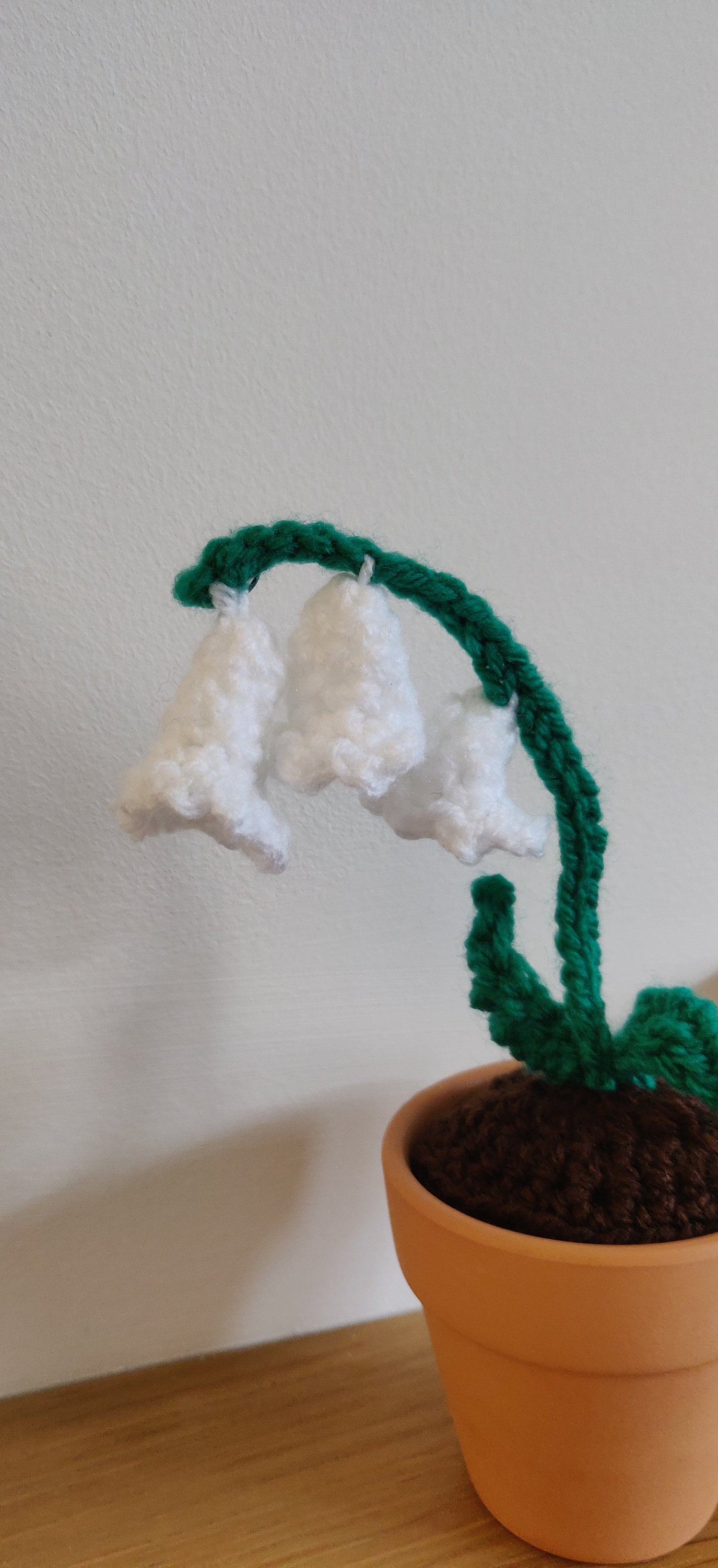 Mini Artificial Lily of the Valley in Terracotta Pot, Foxglove Gift, White Lily Gift, Indoor Artificial Flower, Birthday, New Home Gift