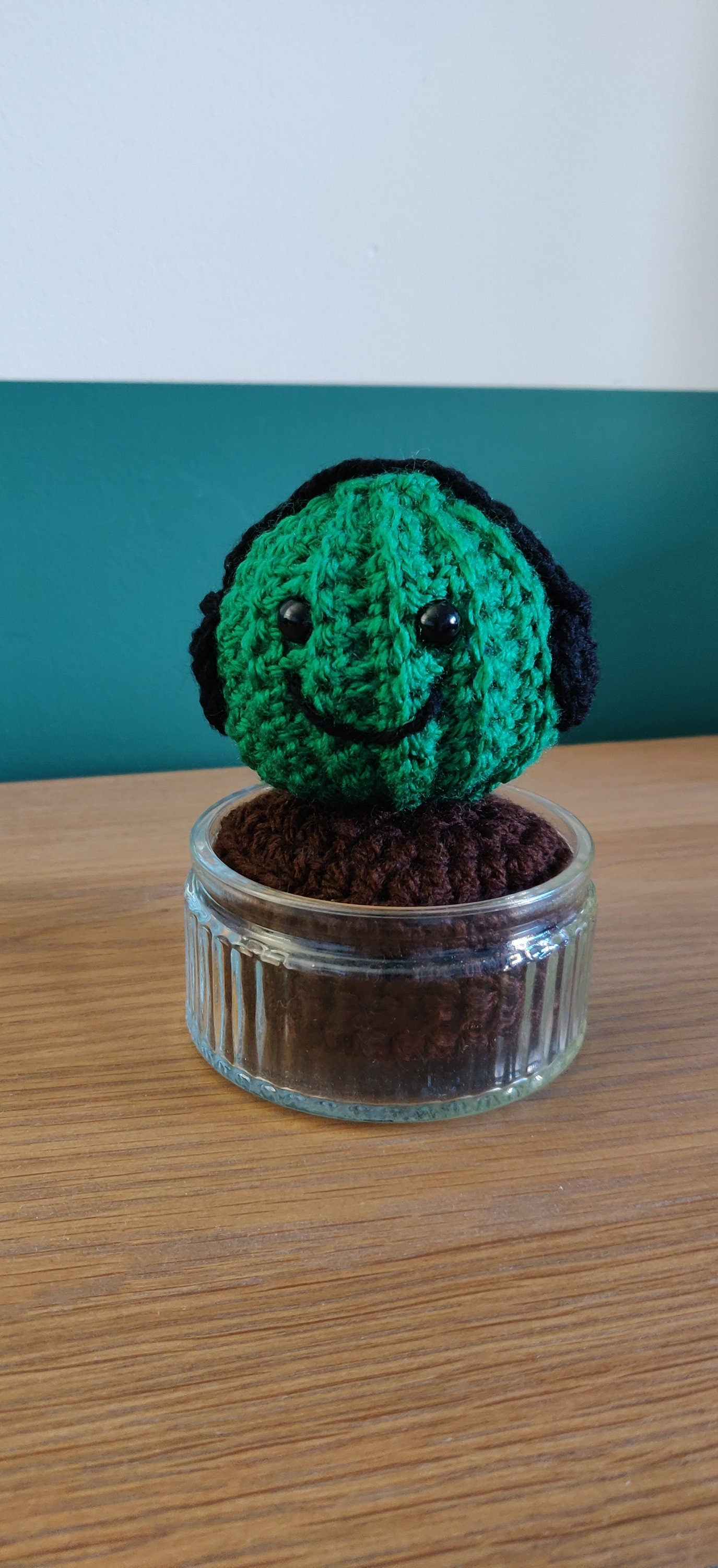 Crochet Cactus with Headphones: Kawaii Music Lover Gift
