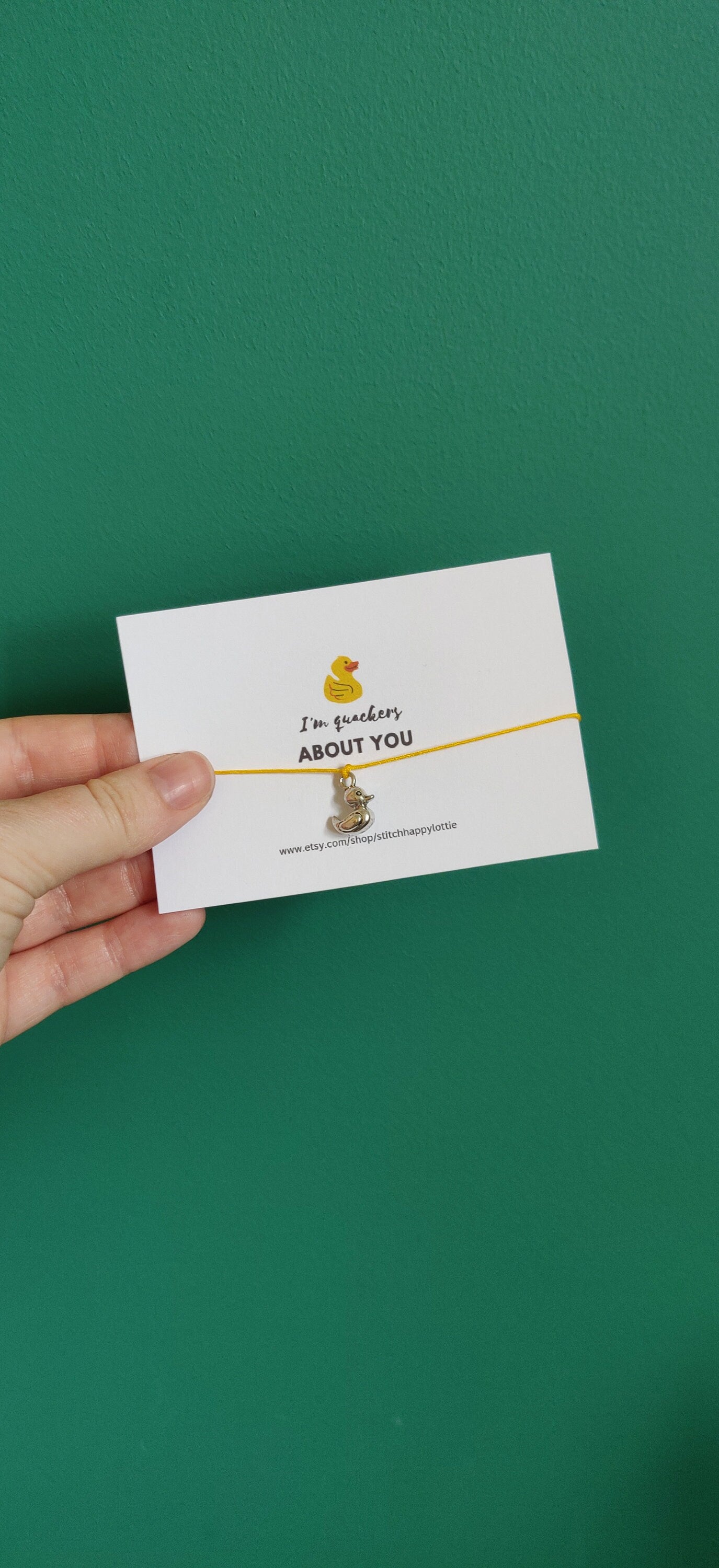 Duck Charm Bracelet, Yellow Duck Gift, Happy Ducking Birthday Card, I love you so Ducking Much, I'm Quackers About You, Duck Jewellery,