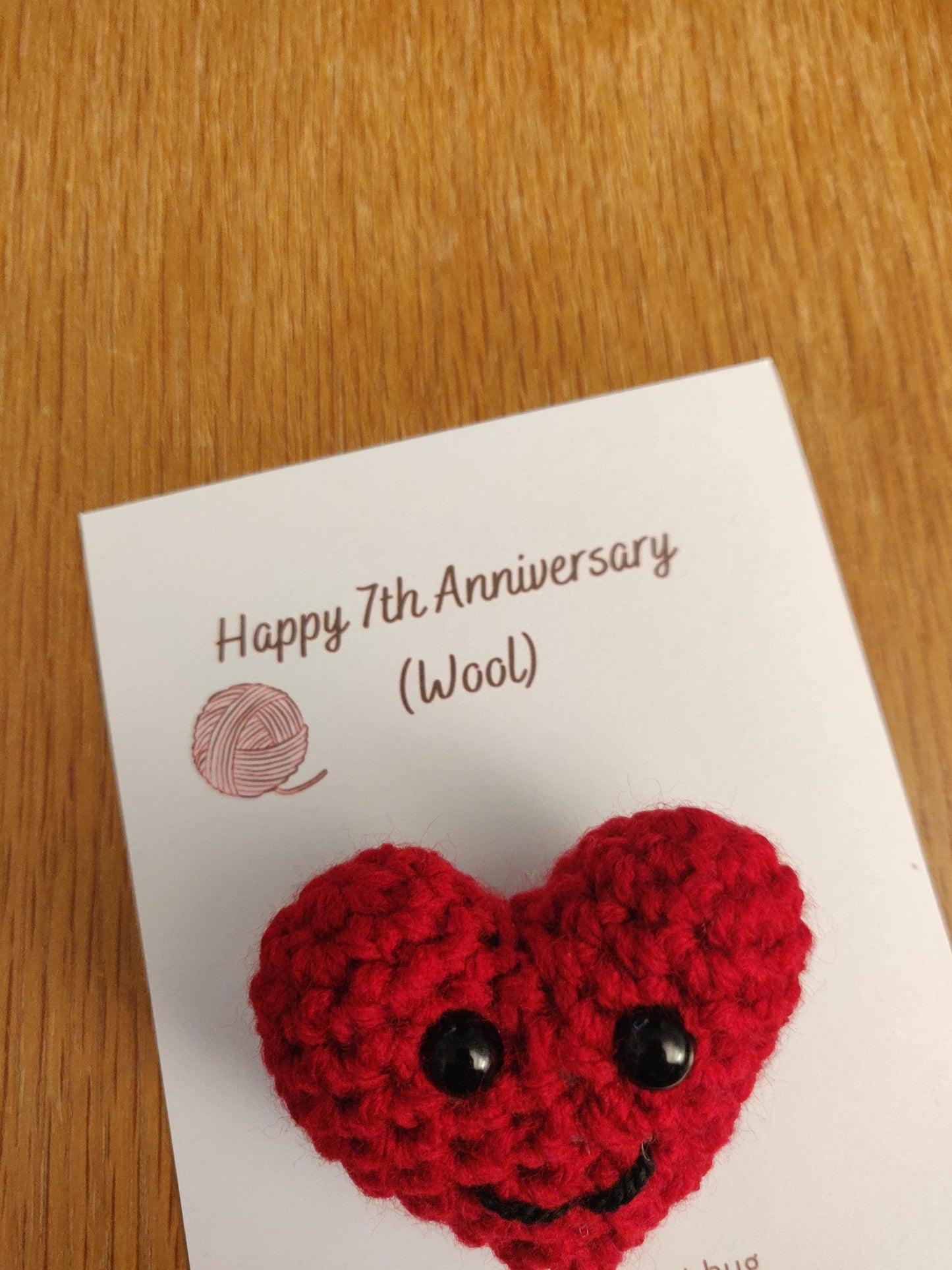 Pocket Hug Heart Token, Pocket Hug for Mum, Son, Daughter, Crochet Heart, Love Token, Valentines Gift, 7th Wool Anniversary, Love Bug Gift