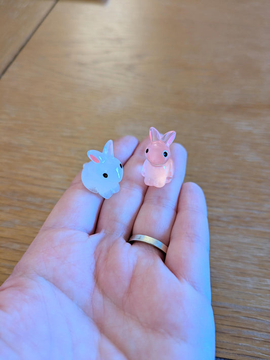 Hoppy Easter Card, Small Gift, Happy Easter Sunday, Rabbit Pocket Hug, Mini Bunny, Gift for Him Her, Kids, Resin Figurine, Easter Bunny