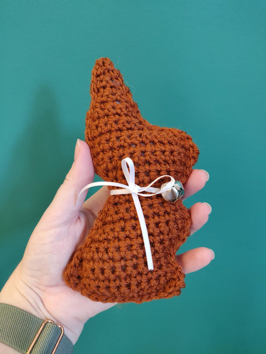 Crochet Chocolate Rabbit, Brown Easter Bunny, Easter, Spring Decorations, Gift, Keepsake, Crochet Rabbit Silhouette, Fake Chocolate