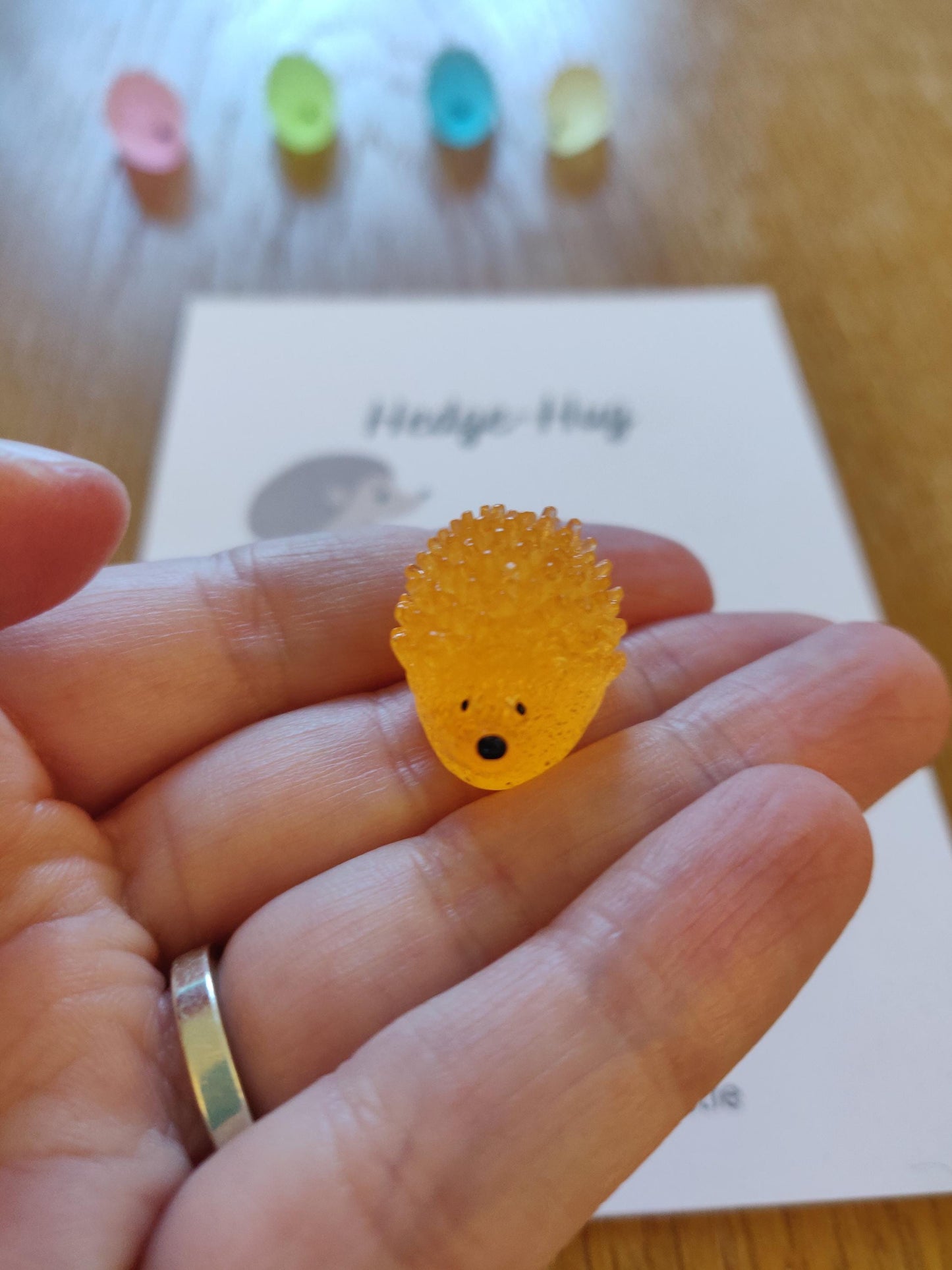 Pocket Hug Token: Mini Resin Hedgehog, Thinking of You Gift