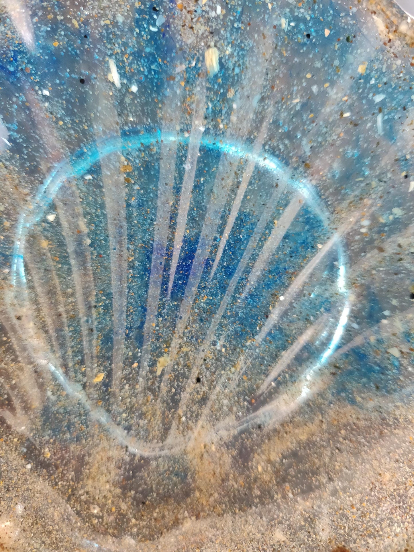 Shell Resin Trinket Dish, Sea and Sand Jewellery Storage