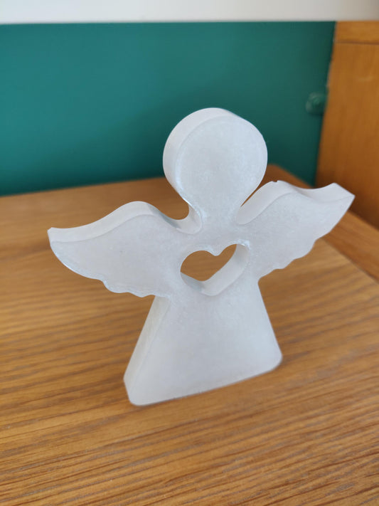 Resin Angel Figurine: White Gloss Angel, Memorial Gift