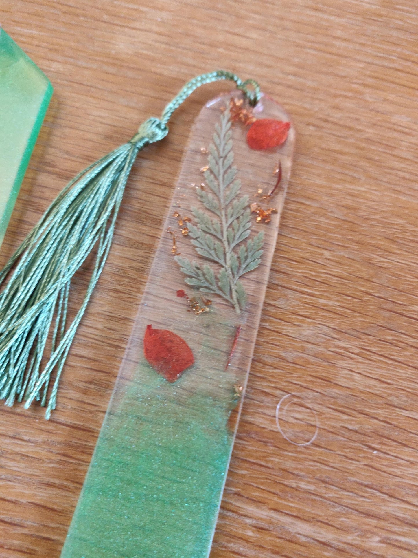 Floral Resin Bookmark with Tassel, Book Lover Gift