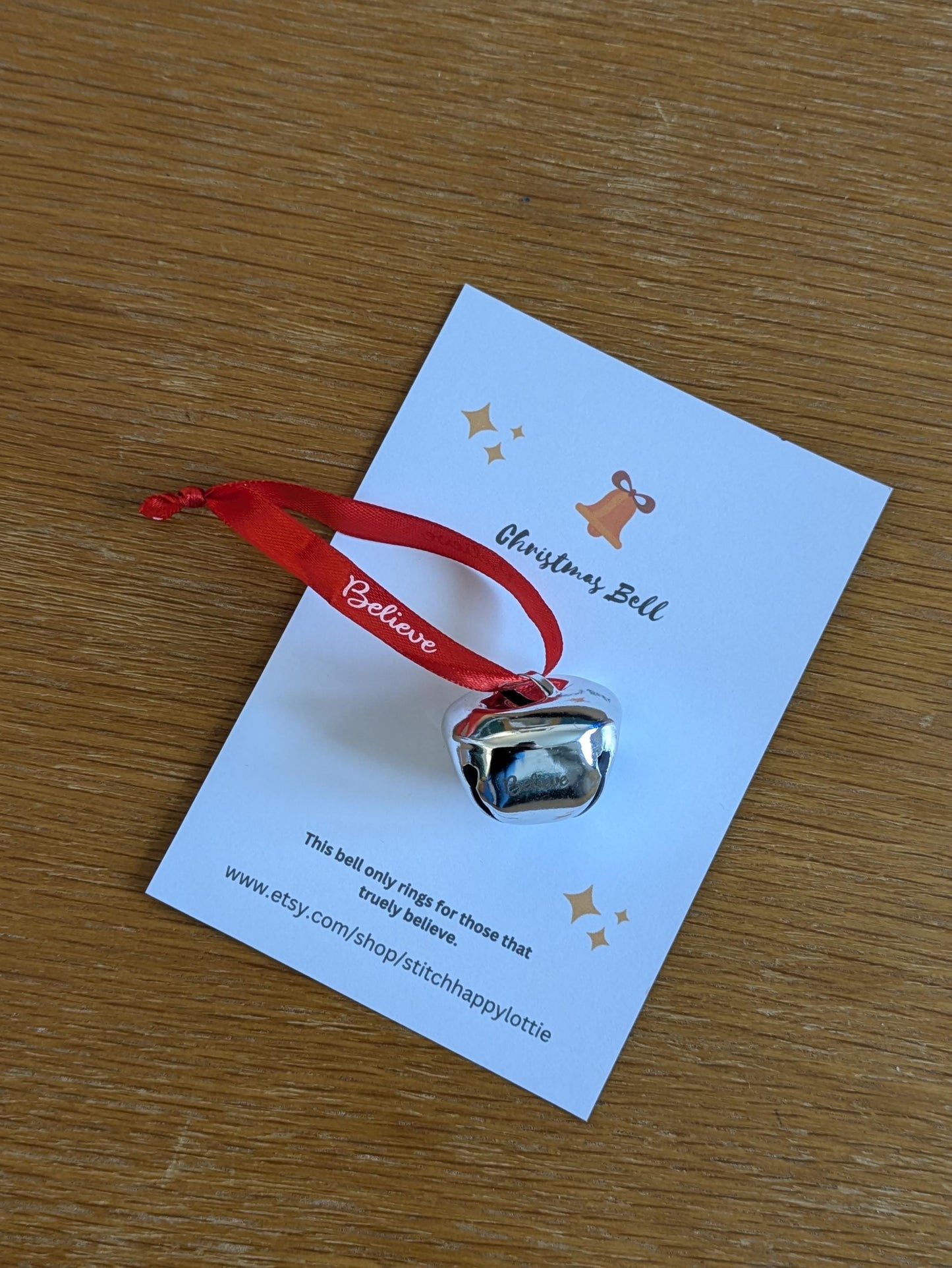 Christmas Bell, I Believe Bell, Hanging Christmas Tree Decoration, Pocket Hug, Bell Only Rings for Those who Believe in Santa, Xmas eve Box