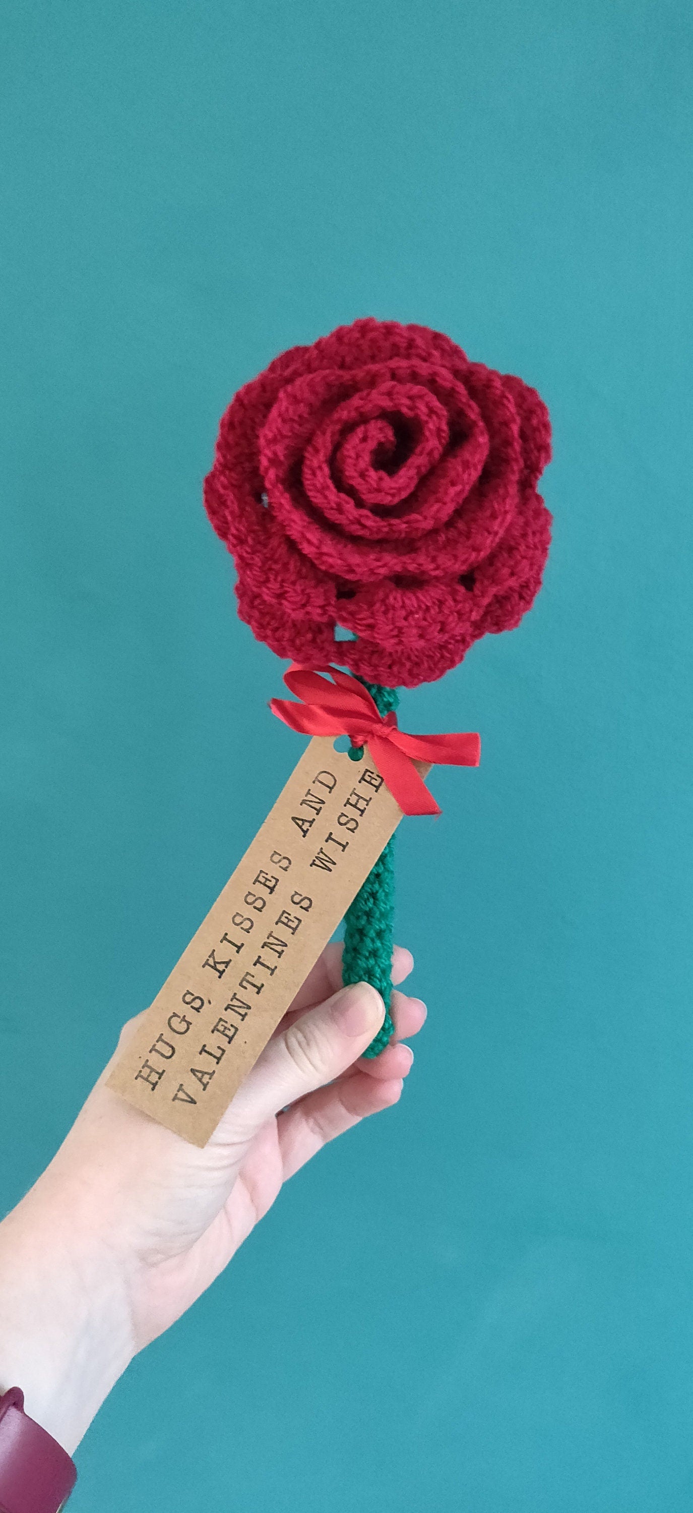 Valentine's Rose, Valentine's Gift, Artificial Rose Flower Ornament, Artificial Flowers, Romantic Gift, Personalised Valentine's Present