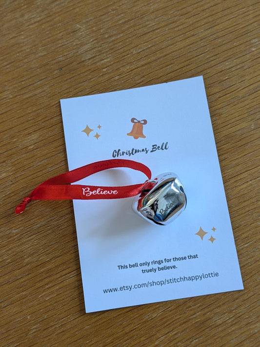 Christmas Bell, I Believe Bell, Hanging Christmas Tree Decoration, Pocket Hug, Bell Only Rings for Those who Believe in Santa, Xmas eve Box