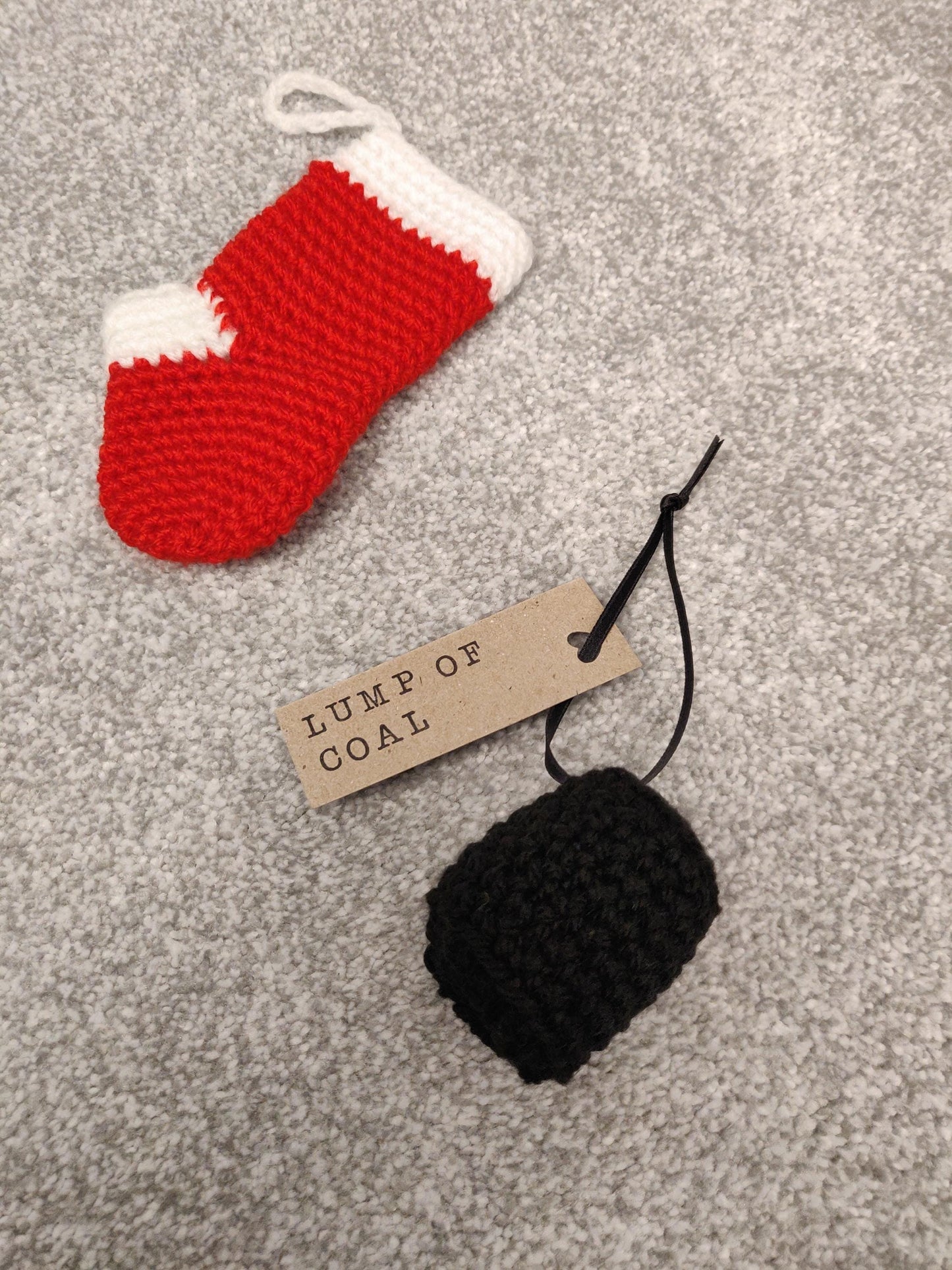Lump of Coal, Naughty List Gift, Stocking Filler, Joke Christmas Gift, Funny Novelty Present, Crochet Hanging Ornament, Adult Gift