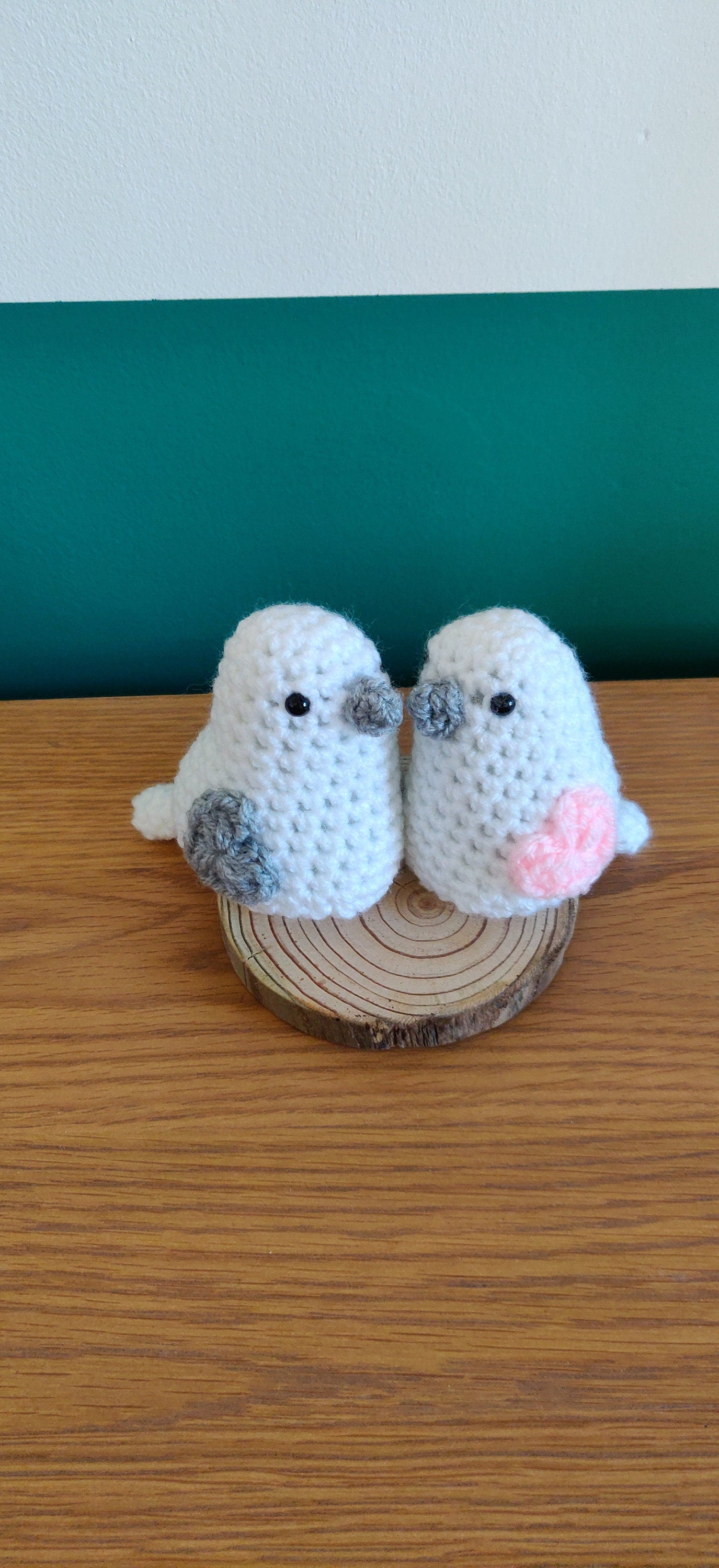 Love Bird Ornament, Wedding, Engagement, Anniversary, Valentine's Gift, LoveBird Decoration, Crochet Bird, Gift for Wife, Girlfriend, Couple