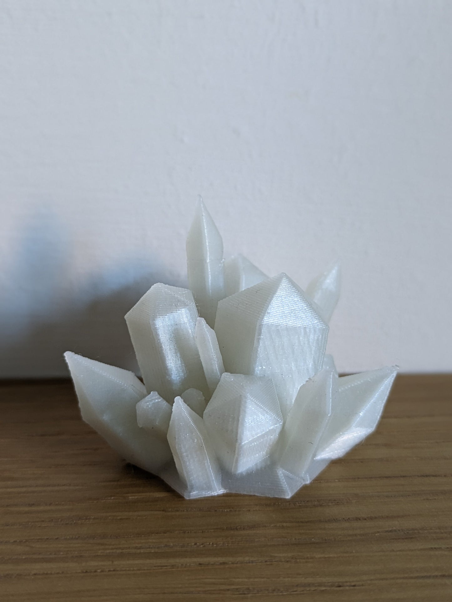 Glow in the Dark Crystal, White Crystal Formation, Gothic Ornament, Halloween Decoration, Green Gems, Light Up, 3D Printed Tiered Tray