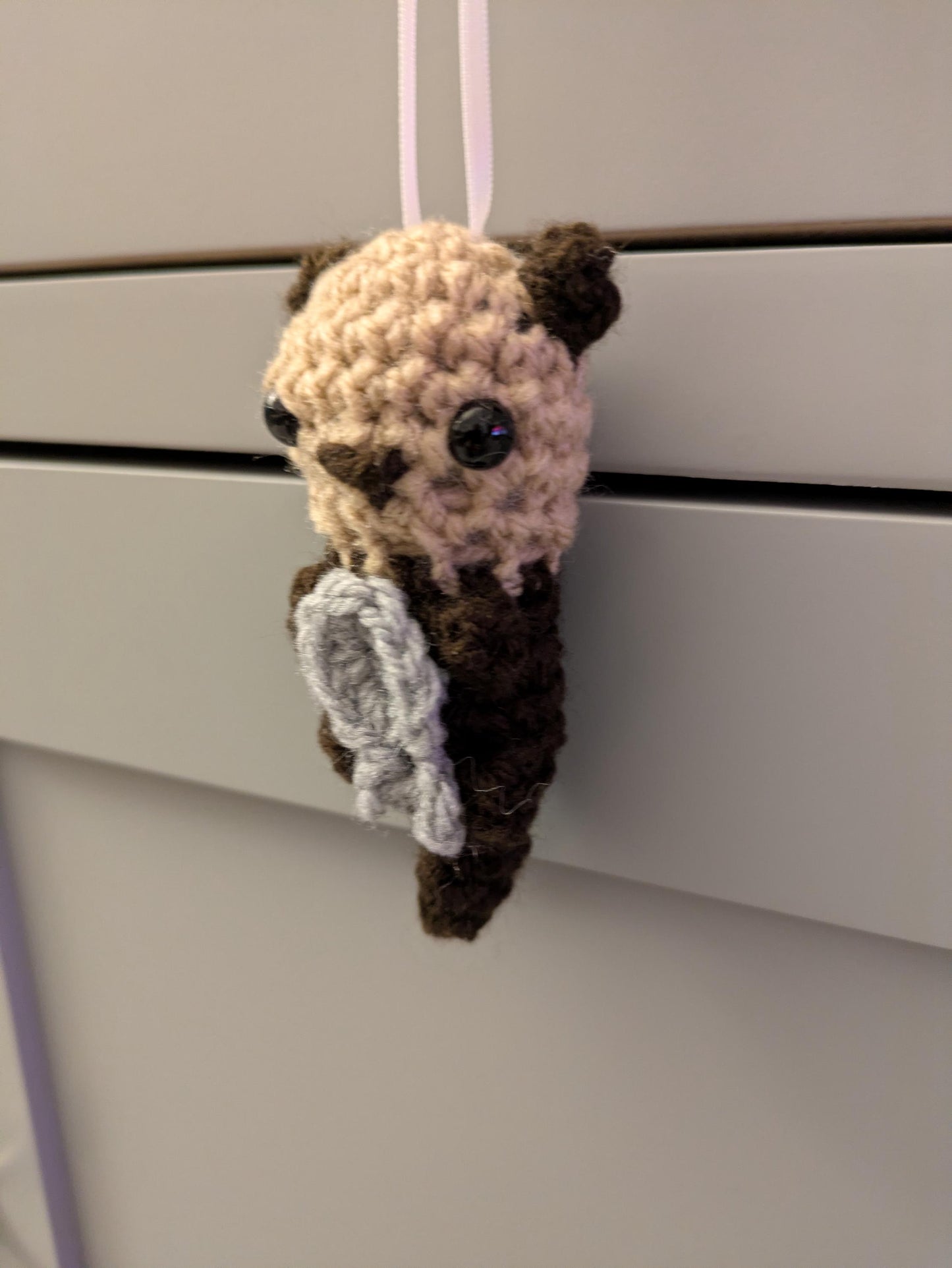 Crochet Otter Pocket Hug, Positive Gift