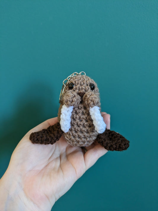 Walrus Crochet Figure, Tusk Tusk, Animal Plush, I Will Walrus Love You, Sea Animals, Sea Lion, Keychain