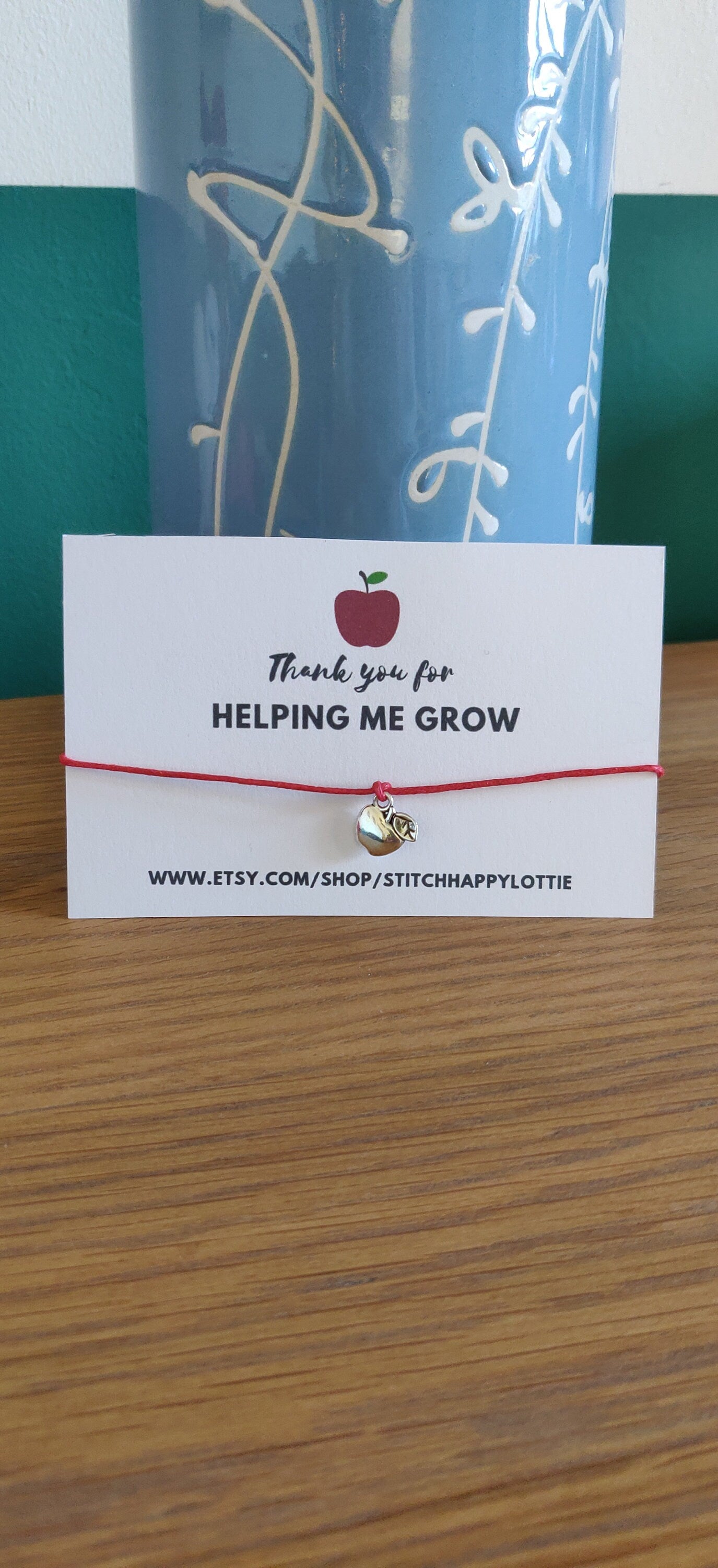 Apple Charm Bracelet for Teachers, End of Term Teacher Gift, Apple Gift for TA, Nursery Workers, If Teachers Were Apples I'd Pick You