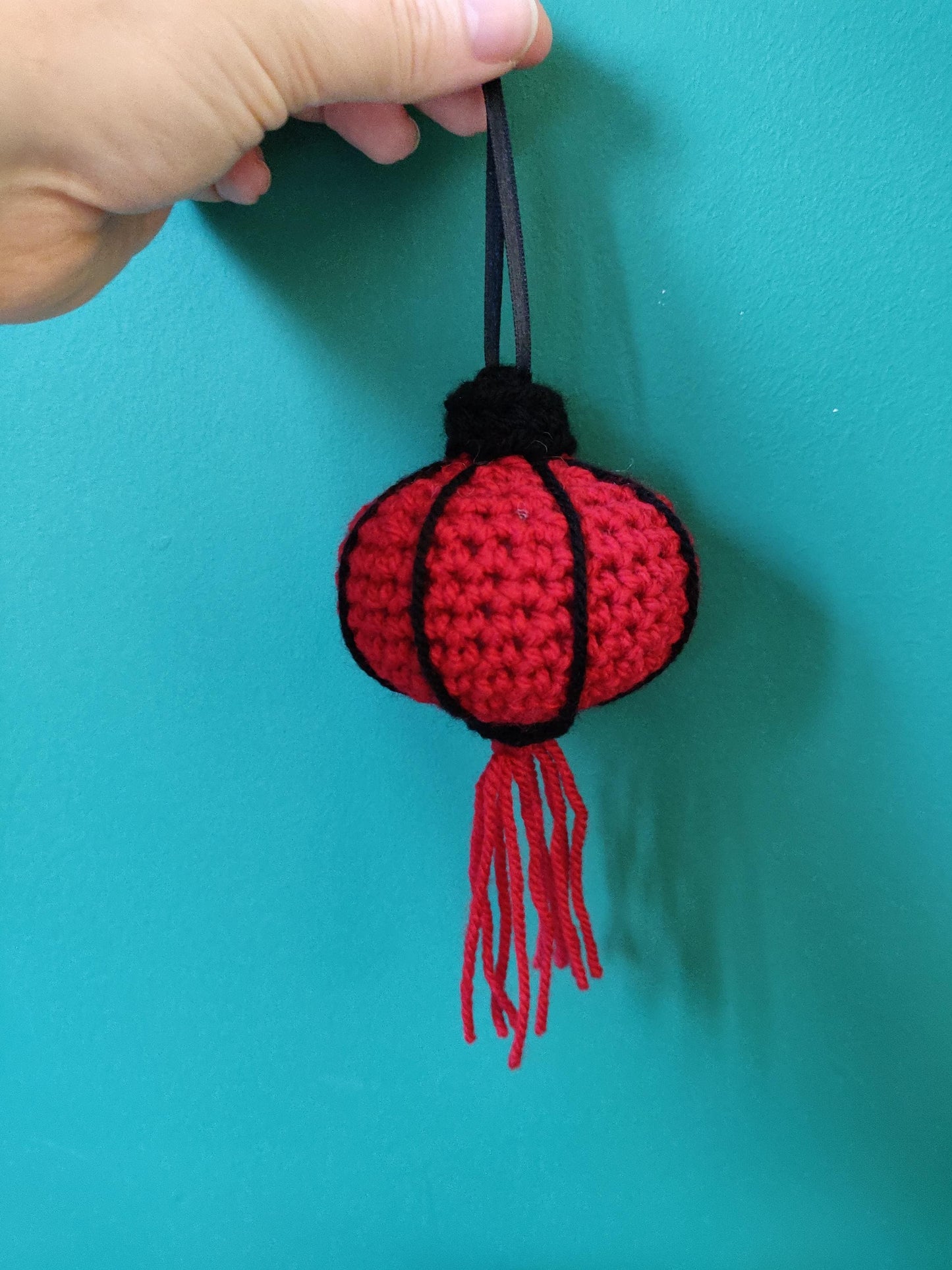 Crochet Chinese Lantern, Japanese Cherry Blossom ,Lunar New Year Car Decor