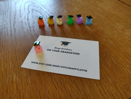 Duck Congratulations on Your Graduation, The Tassel Was Worth the Hassel, Pocket Hug, Colourful Duck with Hat, Mortar Board Gift, Doctorate