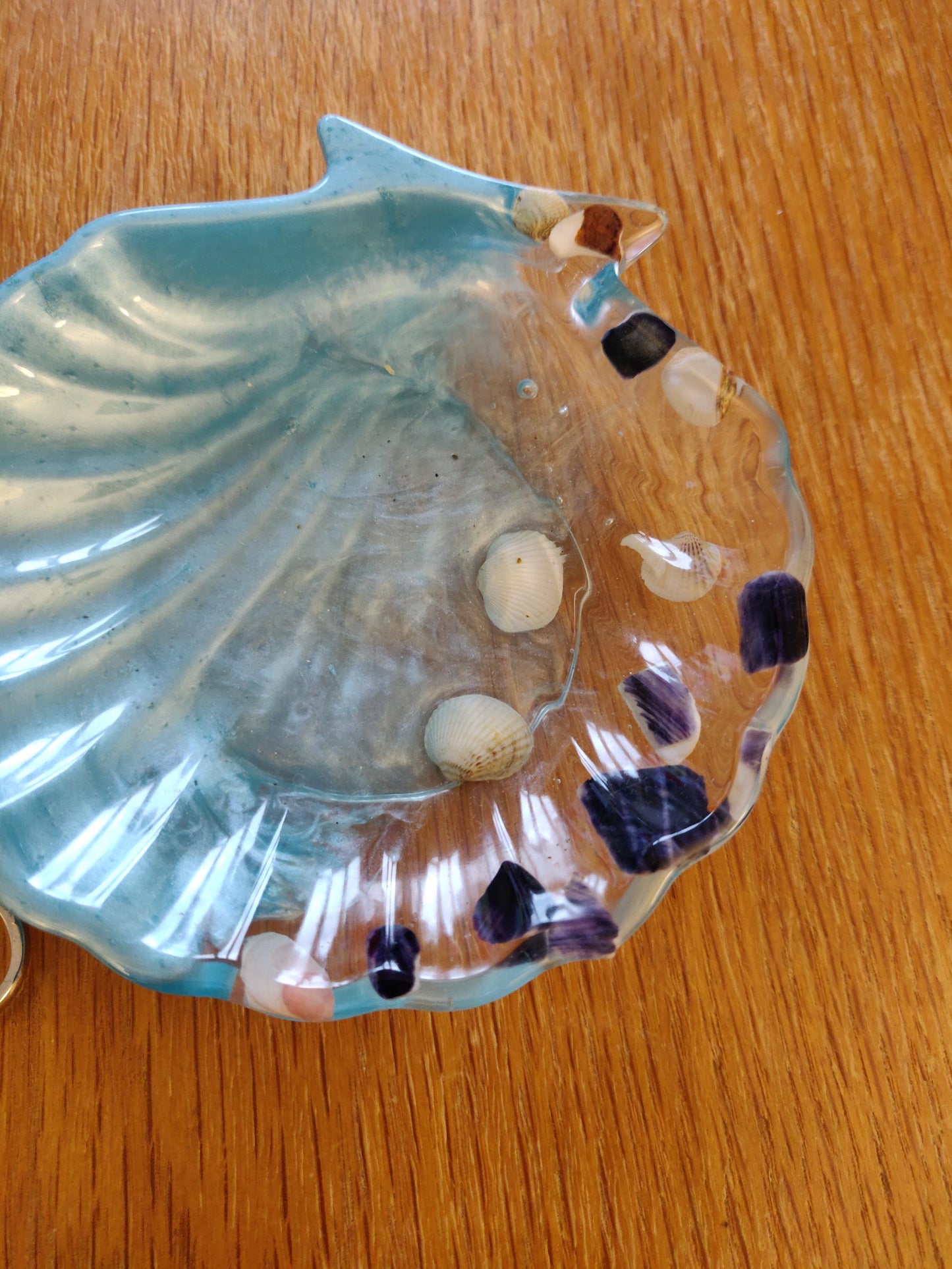Shell Trinket Dish, Resin Ring Tray, Sea and Shell Resin Jewellery Storage, Bedroom  Beach Decor, Birthday Gift for Mum or Nanna