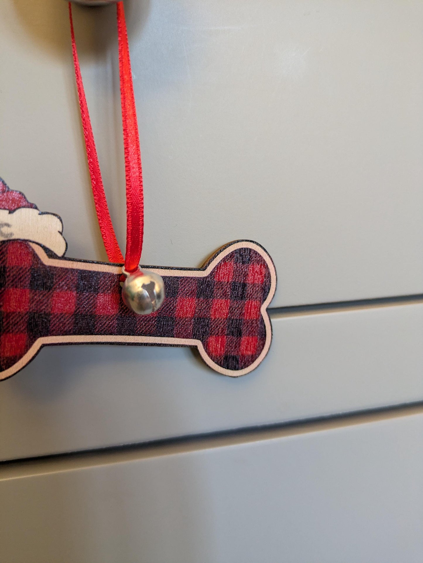 Personalized Dog Ornament, Tartan Christmas Tree Decoration, Cat Paw, Dog Bone, Wooden Pet Memorial Gift, Dog Lover, Secret Santa, Cracker