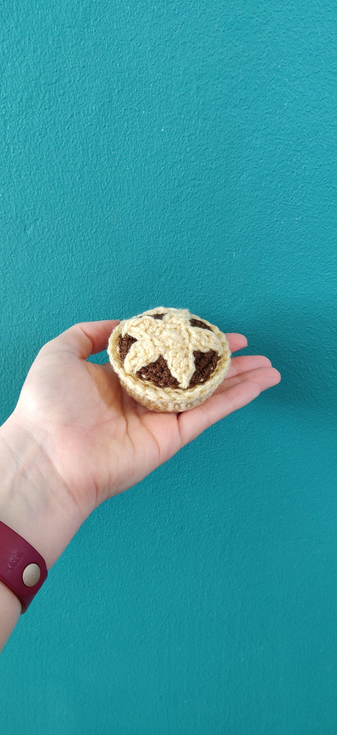 Crochet Christmas Ornaments, Mince Pie and Hot Chocolate, Set of Two