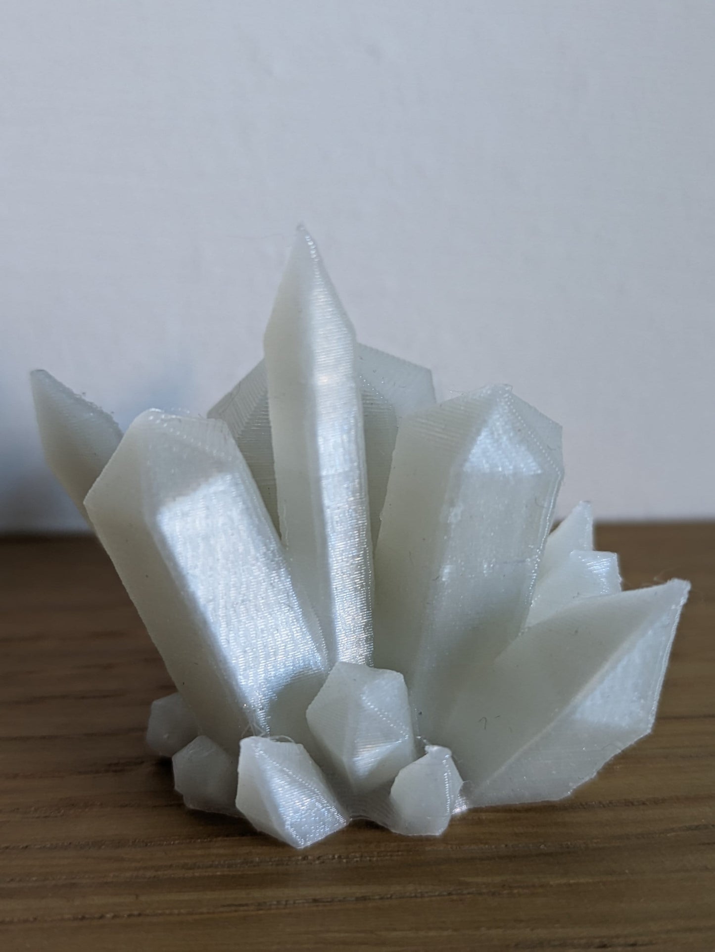 Glow in the Dark Crystal, White Crystal Formation, Gothic Ornament, Halloween Decoration, Green Gems, Light Up, 3D Printed Tiered Tray