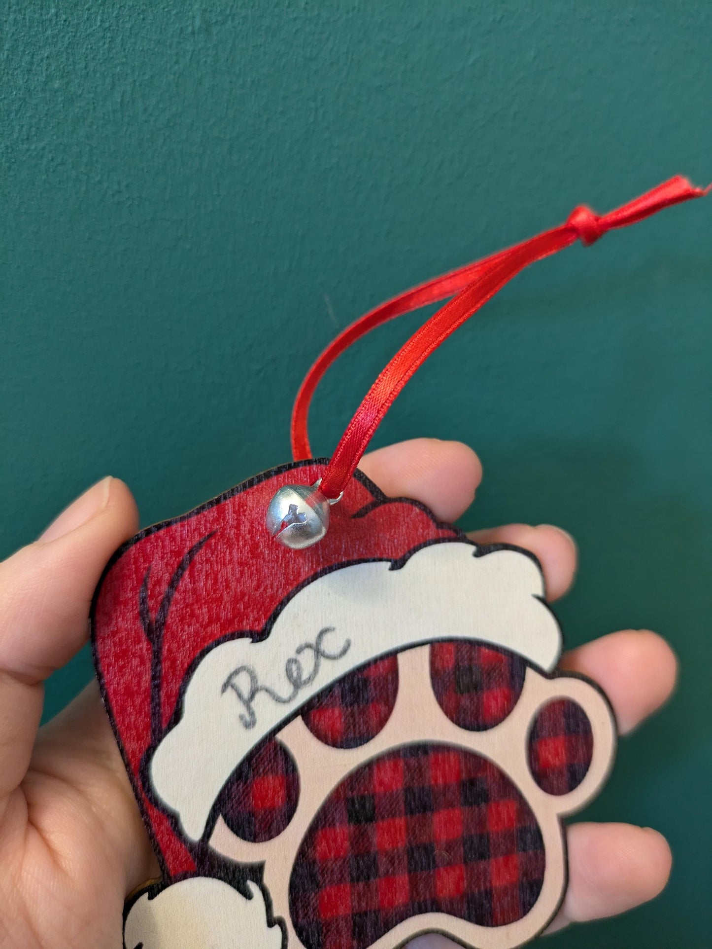 Personalized Dog Ornament, Tartan Christmas Tree Decoration, Cat Paw, Dog Bone, Wooden Pet Memorial Gift, Dog Lover, Secret Santa, Cracker