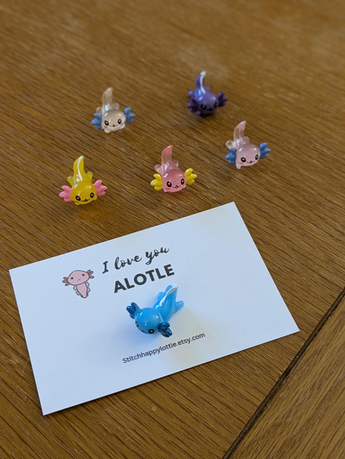 I Love You Alotle, Axolotl Pocket Hug, Salamander, Mini Axolotl, Stocking Filler, Birthday Gift for Him, Her, Valentine, Anniversary