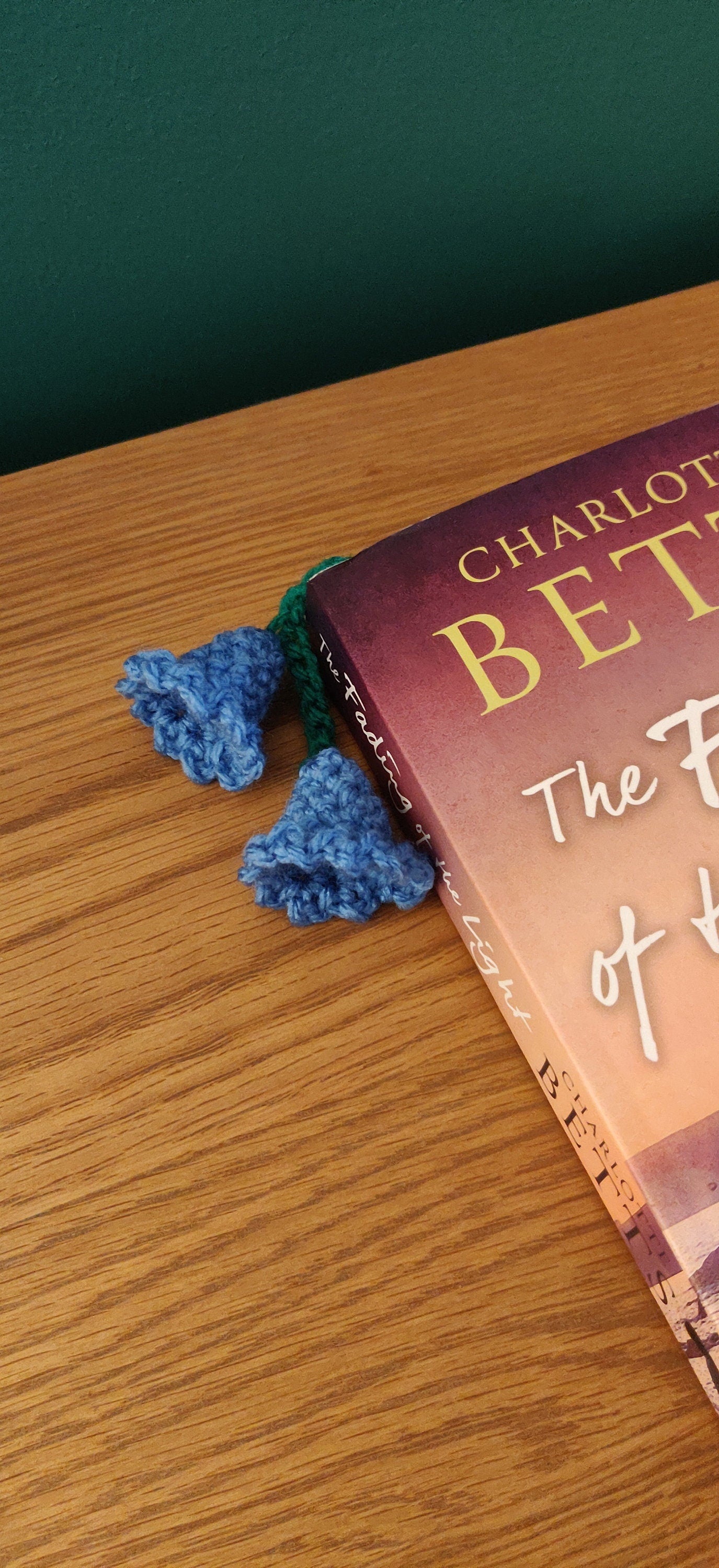 Crochet Bluebell Bookmark: Flower Book Lover Gift