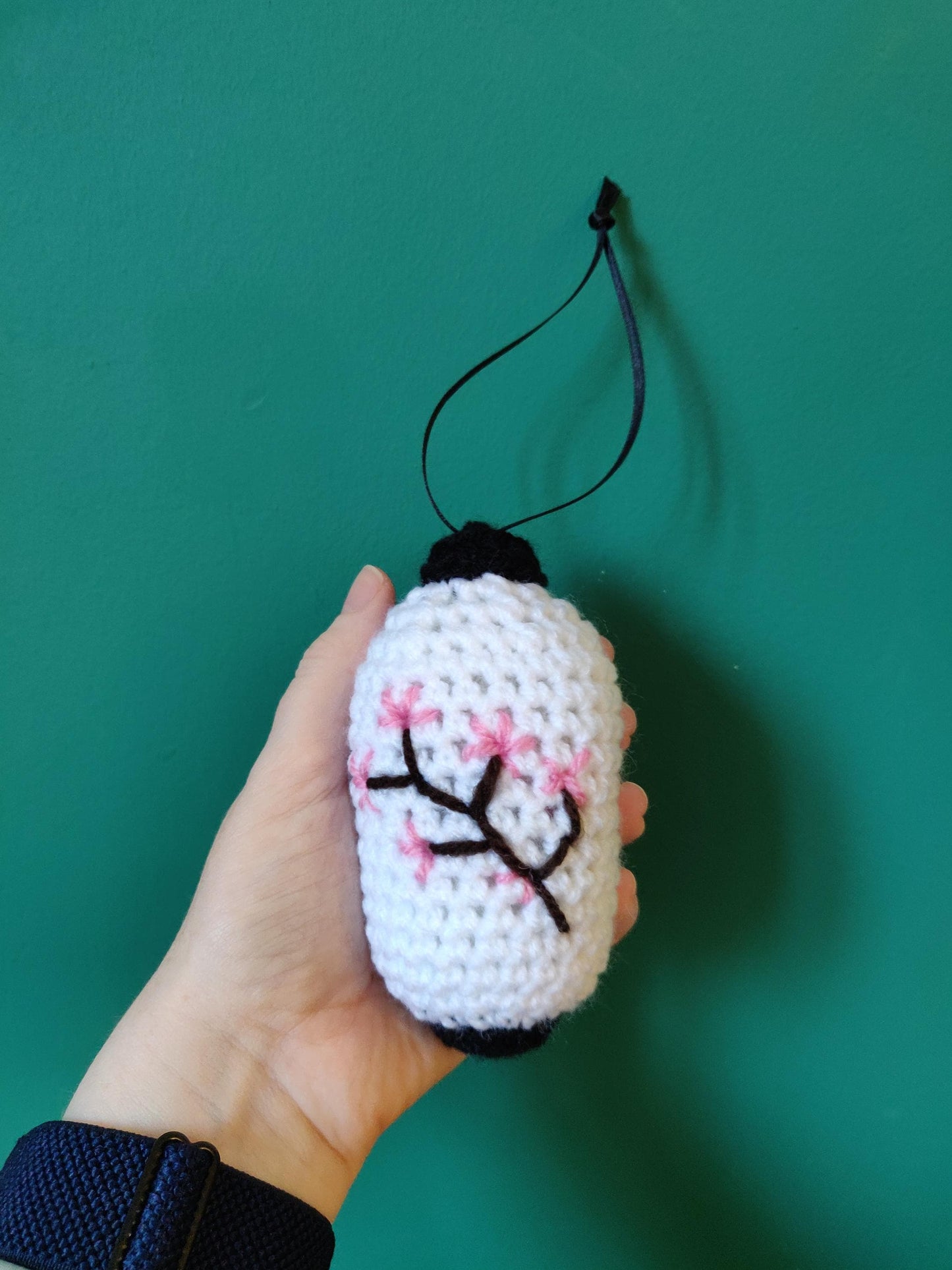 Crochet Chinese Lantern, Japanese Cherry Blossom ,Lunar New Year Car Decor