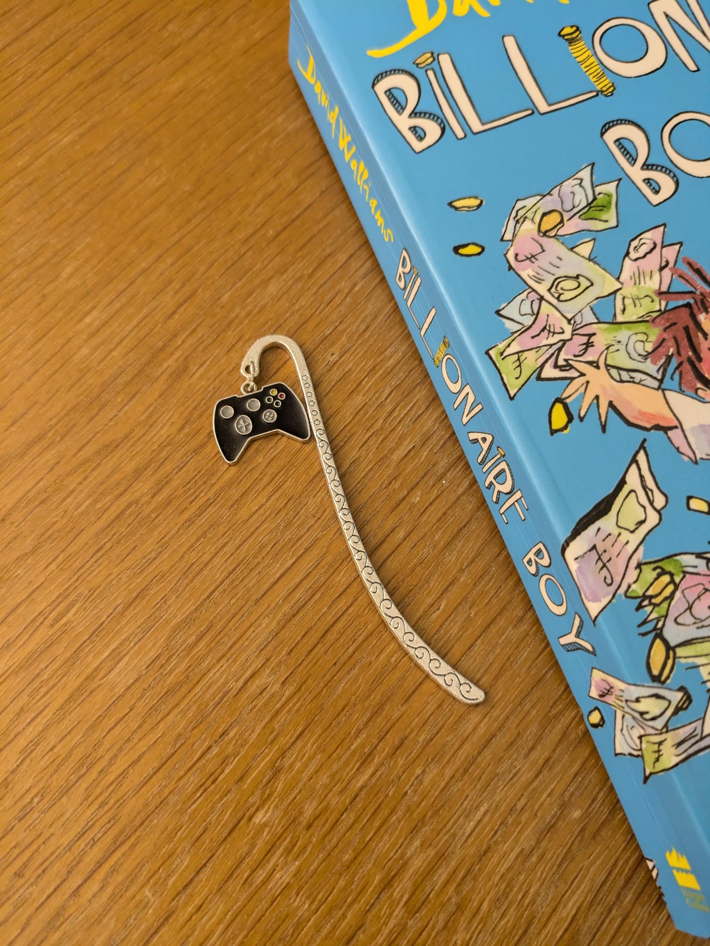 SALE, Silver Gaming Bookmark: Gamer Gift, Book Lover Accessory