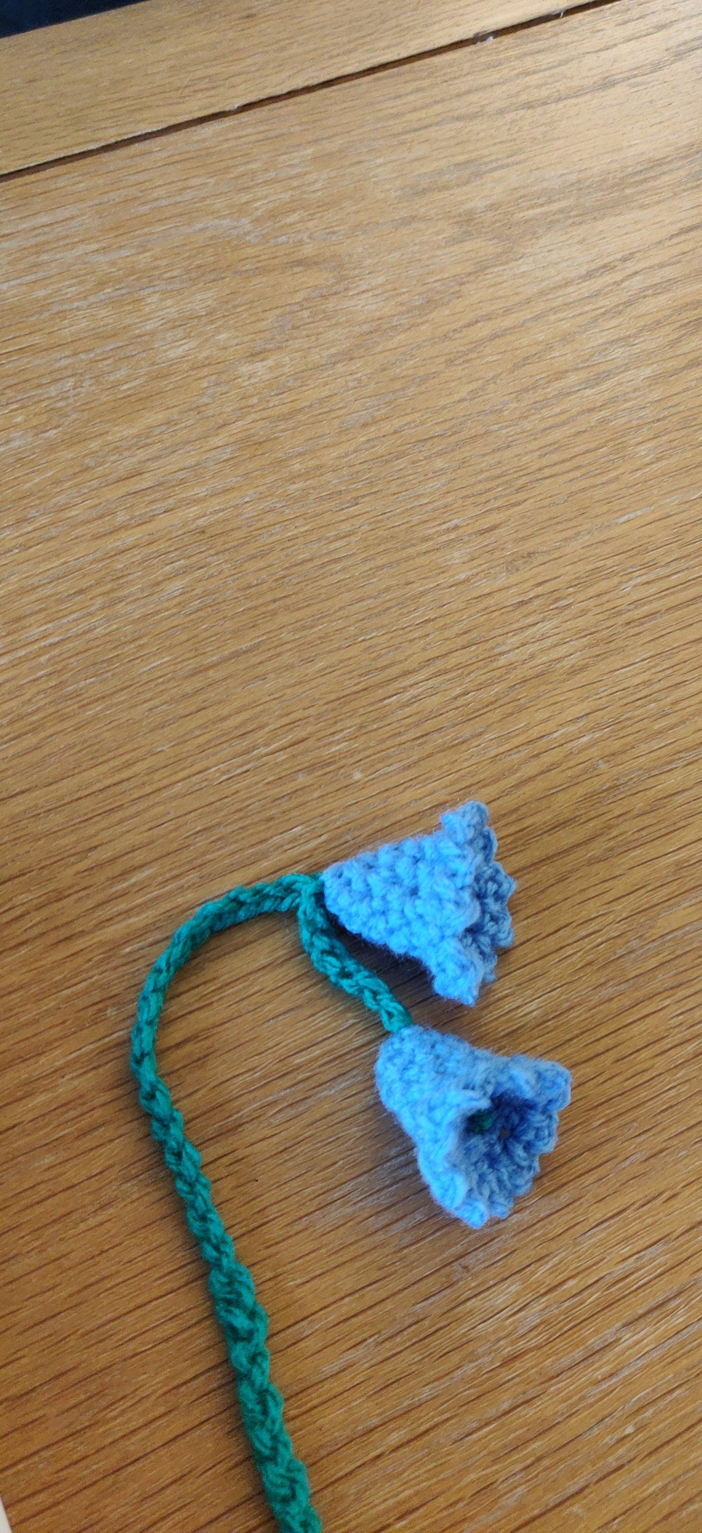 Crochet Bluebell Bookmark: Flower Book Lover Gift