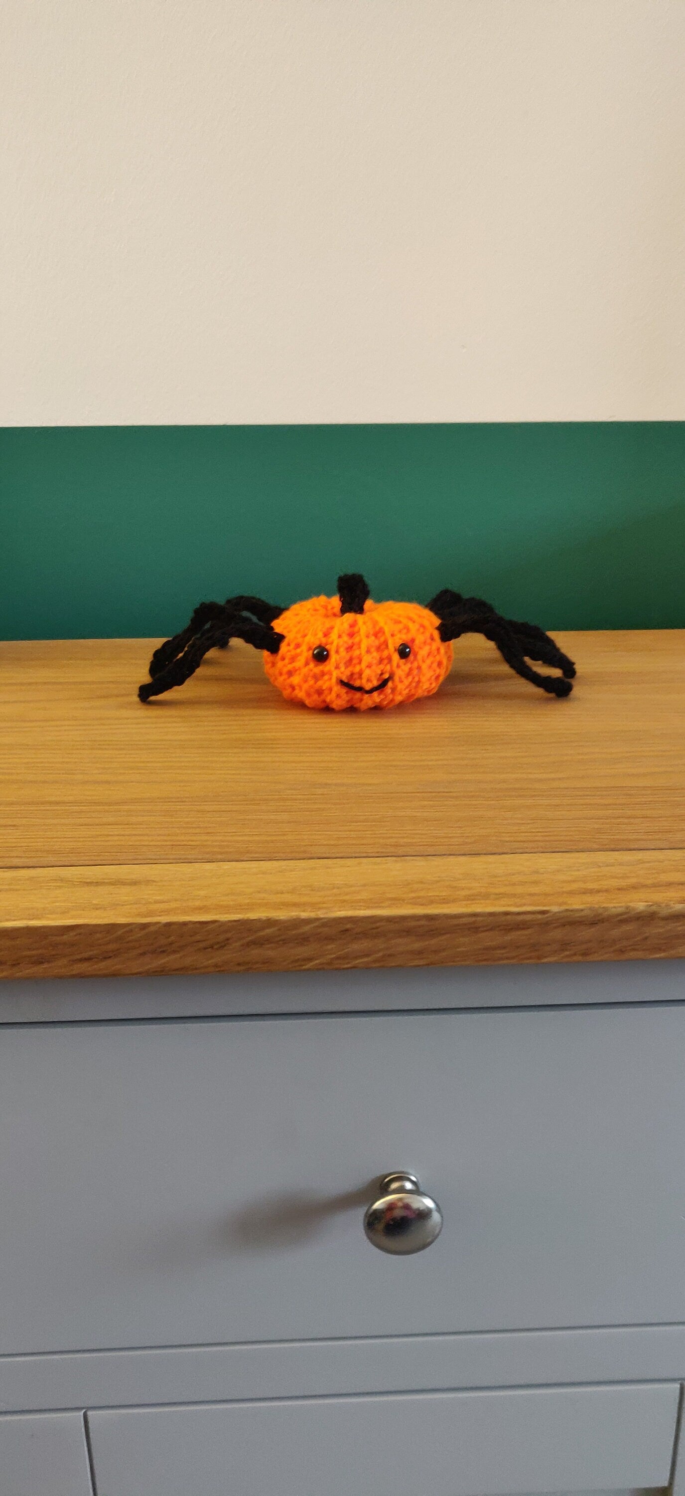 Spider Pumpkin, Halloween Decor, Crochet Pumpkin with Legs, Wiccan Decorations, Pumpkin Decorations, Witchy Decor, Halloween Spider