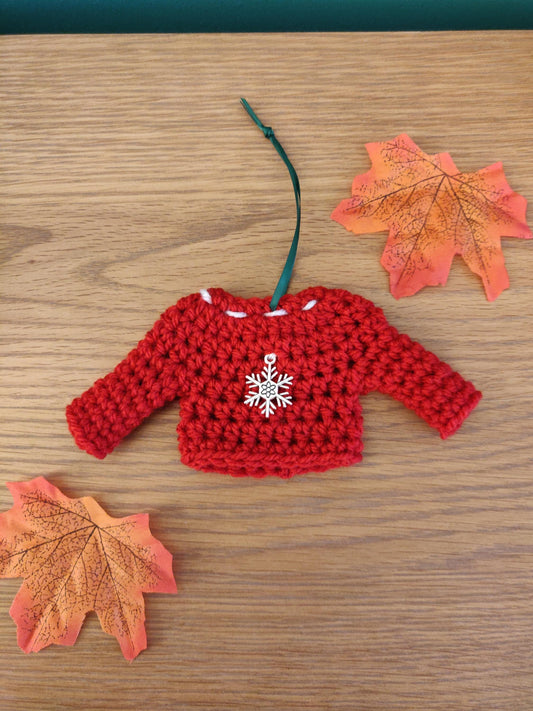 Christmas Jumper Hanging Decoration, Mini Ugly Xmas Sweatshirt, Xmas Charms, Red & Green Tree Dec, Fun Gift, Secret Santa,