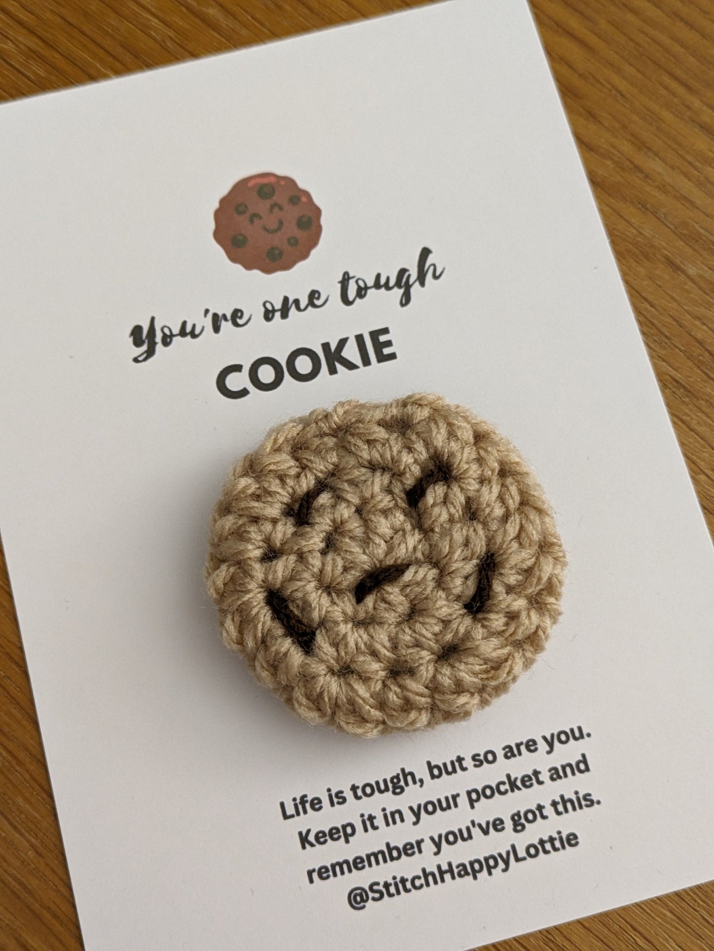 Tough Cookie Gift Card, Life is Tough But So Are You, Stay Strong, Positive Present, Unique Card, Divorce Present, Get Well Soon, Grieving